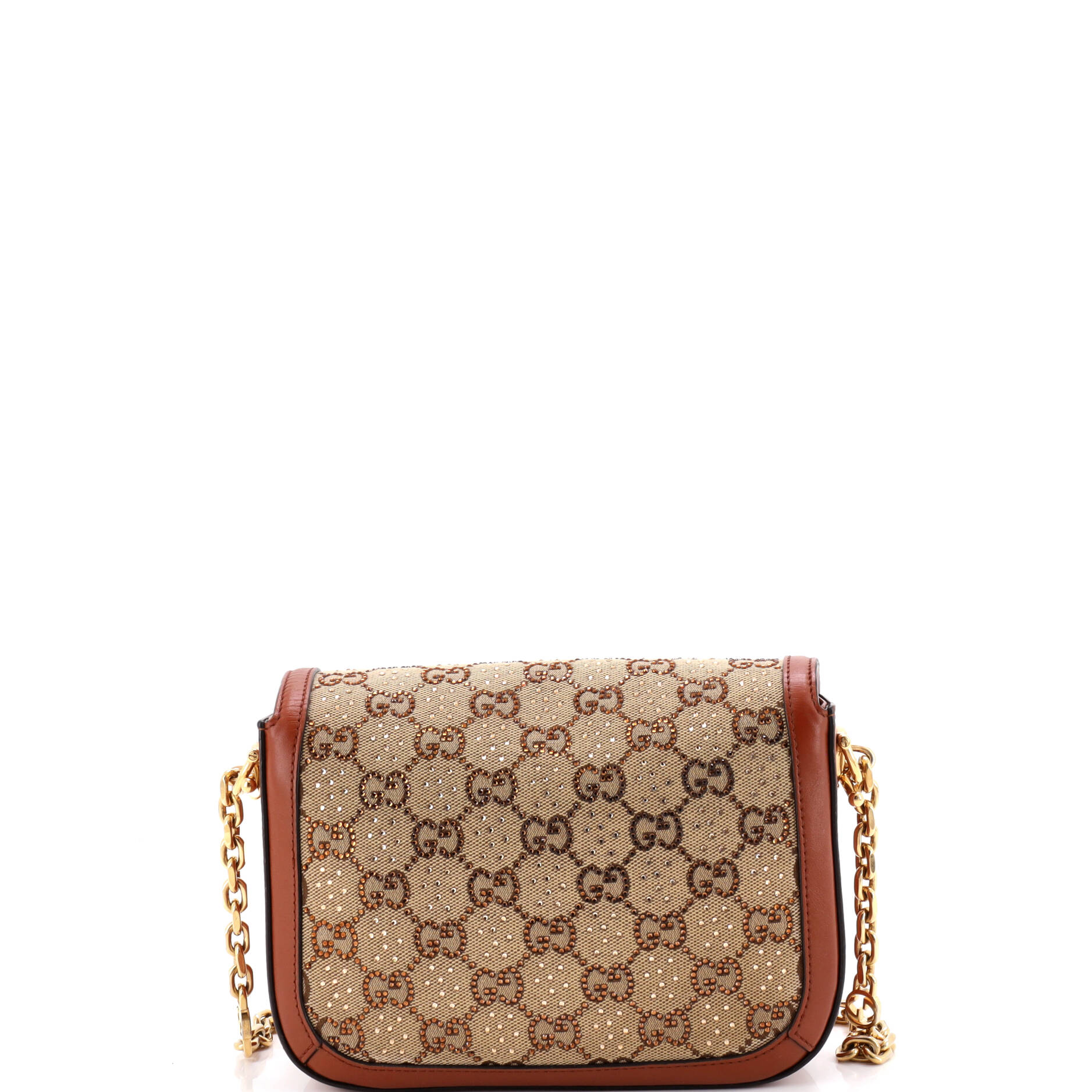 Horsebit 1955 Shoulder Bag Crystal Embellished GG Canvas Mini - Image 3
