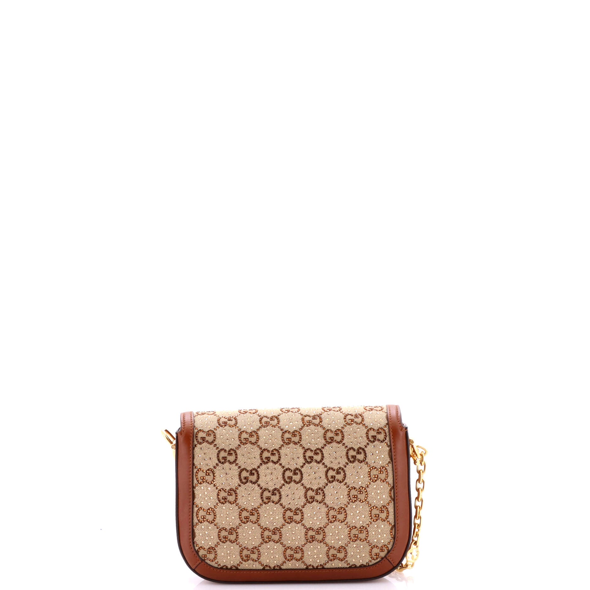 Horsebit 1955 Shoulder Bag Crystal Embellished GG Canvas Mini - Image 3