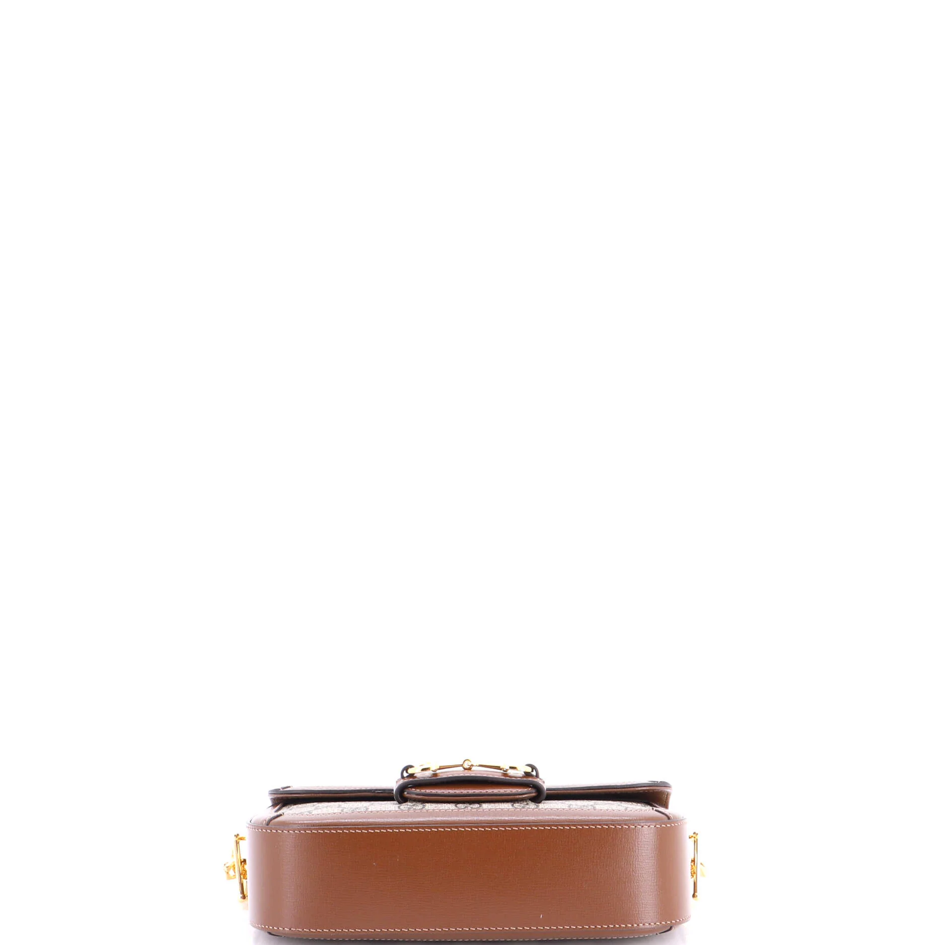 Horsebit 1955 Shoulder Bag GG Coated Canvas with Leather East West - Image 4