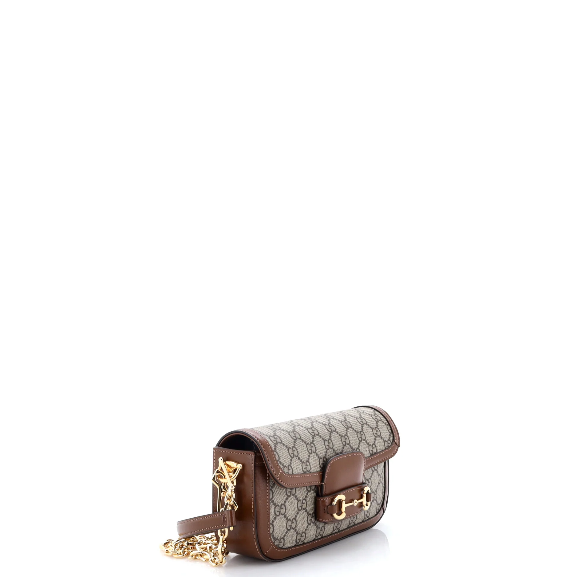 Horsebit 1955 Shoulder Bag GG Coated Canvas with Leather East West - Image 2