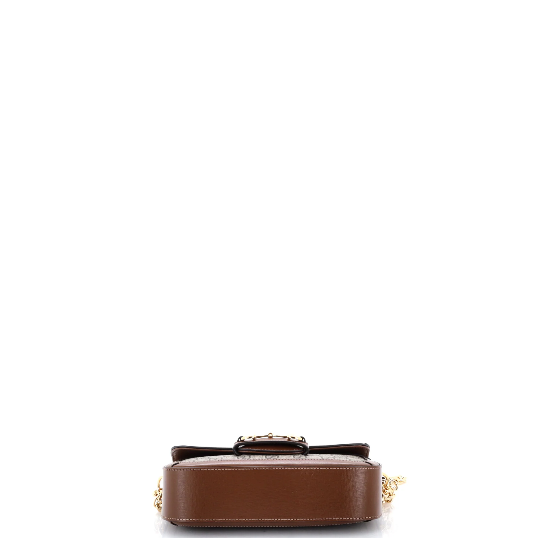 Horsebit 1955 Shoulder Bag GG Coated Canvas with Leather East West - Image 4