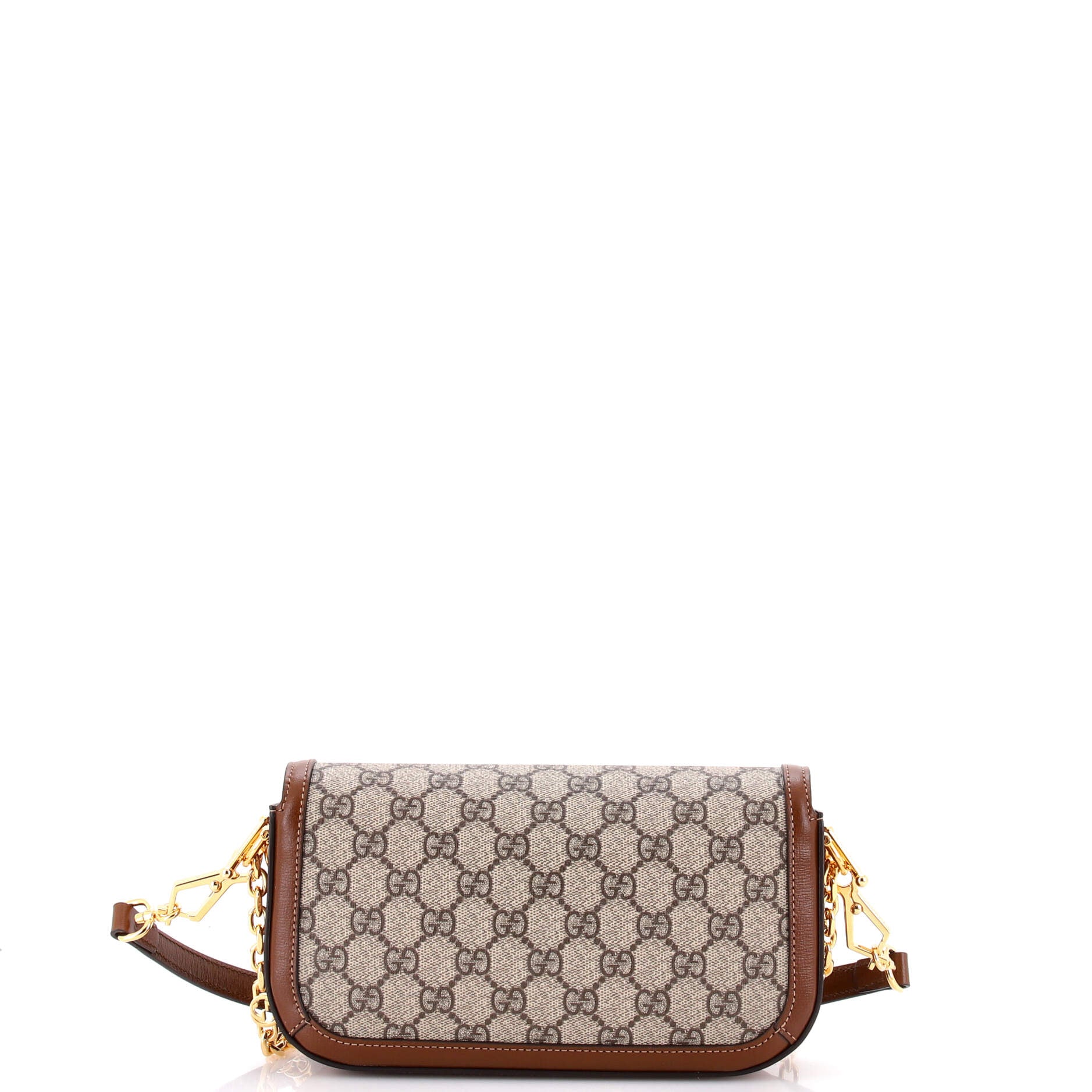 Horsebit 1955 Shoulder Bag GG Coated Canvas with Leather East West - Image 3