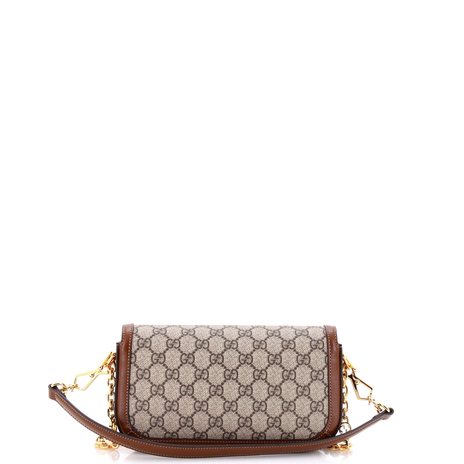 Horsebit 1955 Shoulder Bag GG Coated Canvas with Leather East West - Image 4