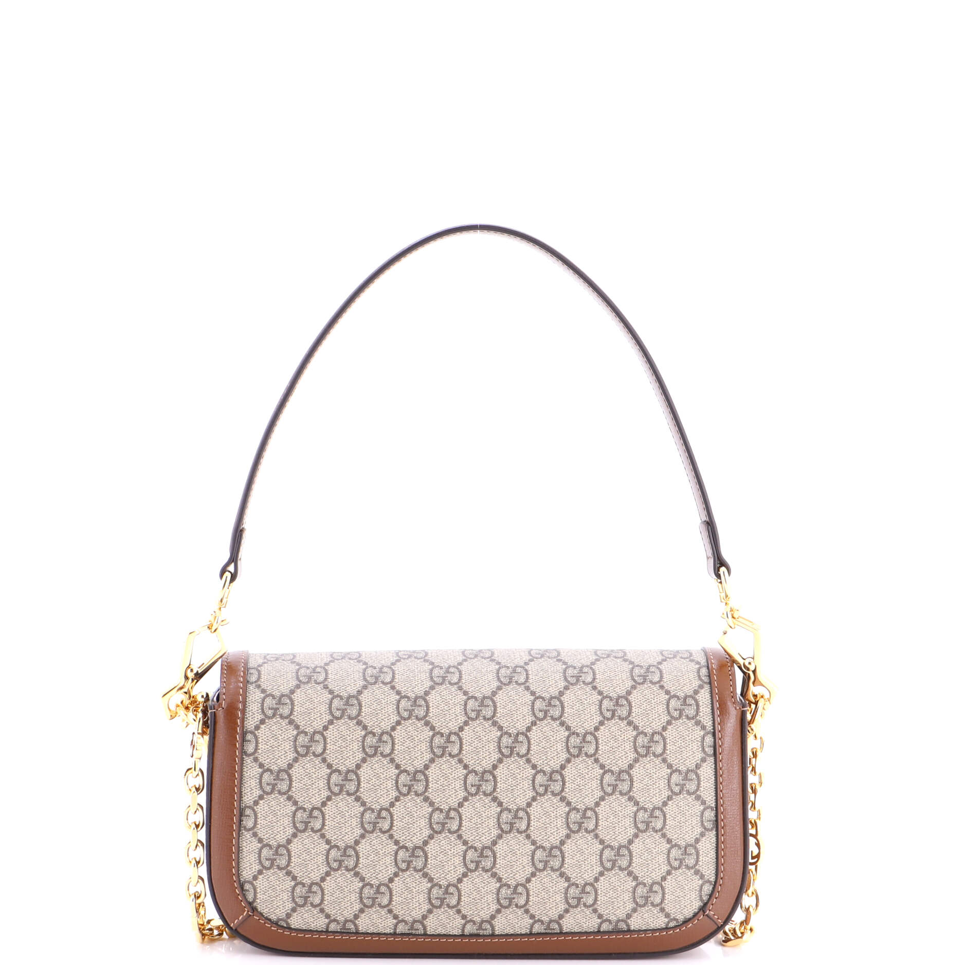 Horsebit 1955 Shoulder Bag GG Coated Canvas with Leather East West - Image 3