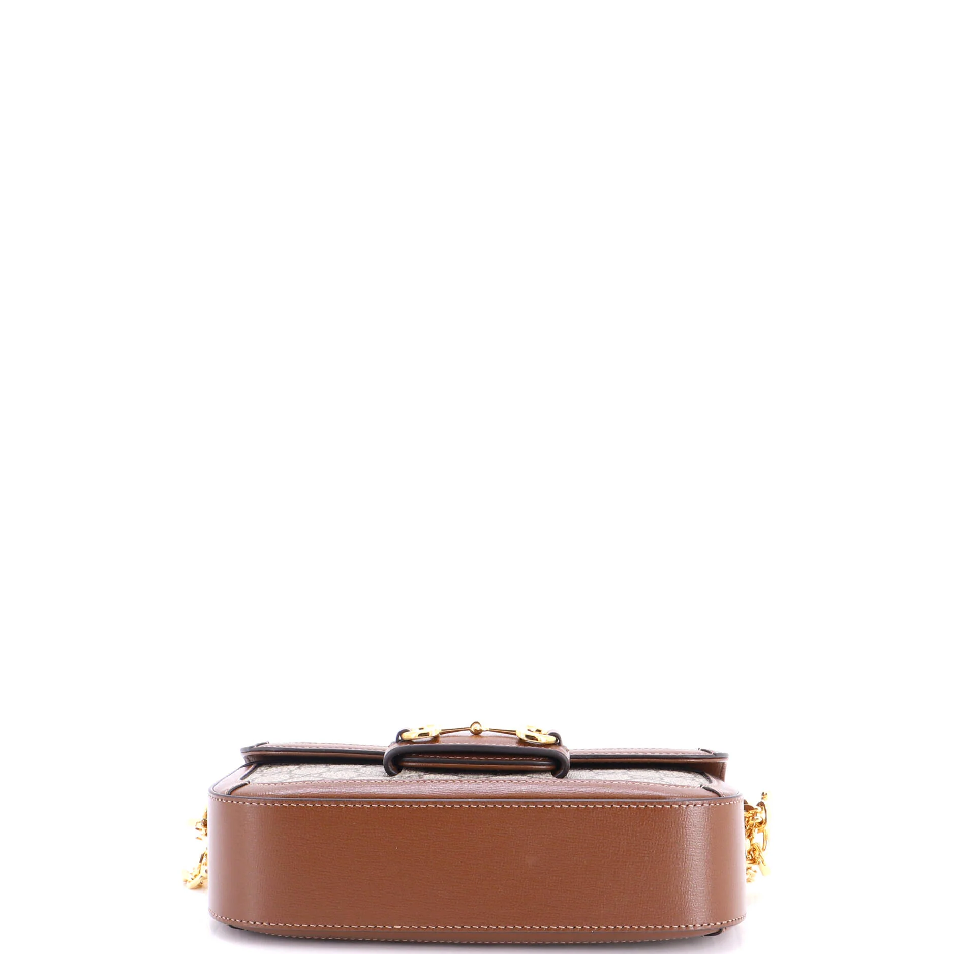 Horsebit 1955 Shoulder Bag GG Coated Canvas with Leather East West - Image 4