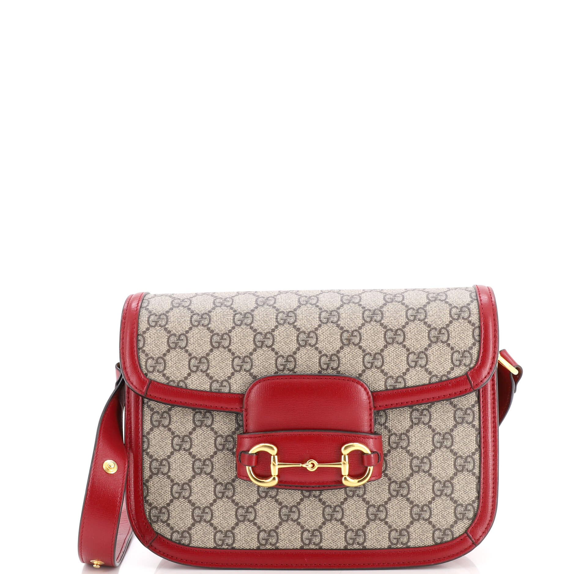Horsebit 1955 Shoulder Bag GG Coated Canvas with Leather Small