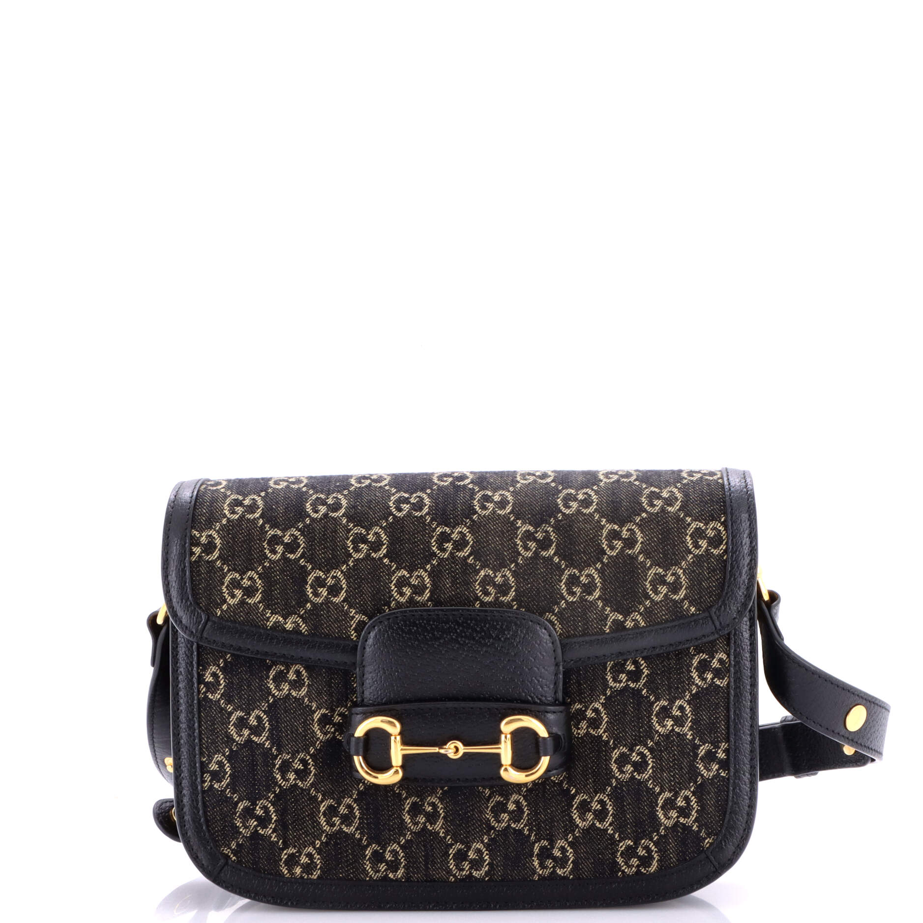 Horsebit 1955 Shoulder Bag GG Denim Small