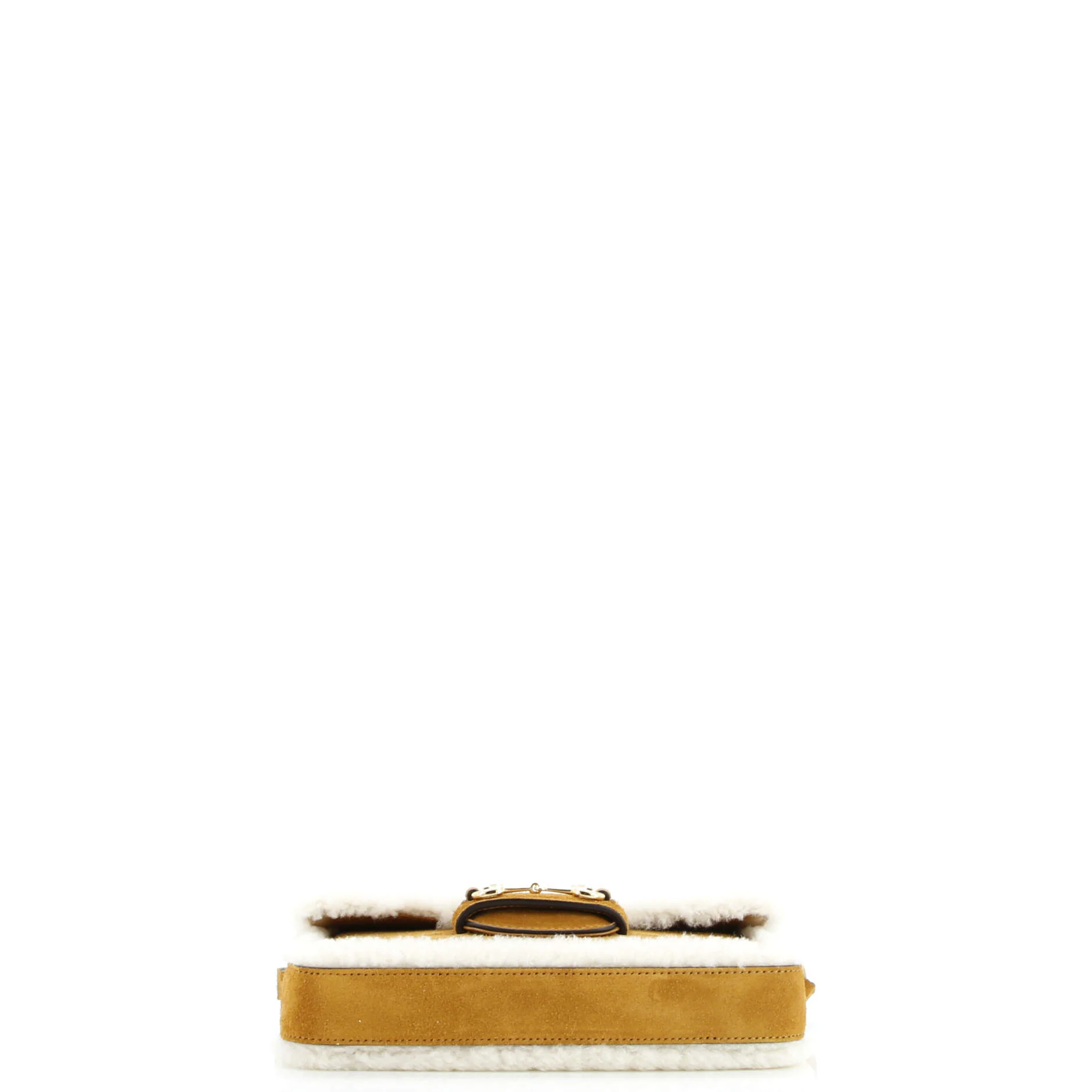 Horsebit 1955 Shoulder Bag Suede with Shearling Mini - Image 5