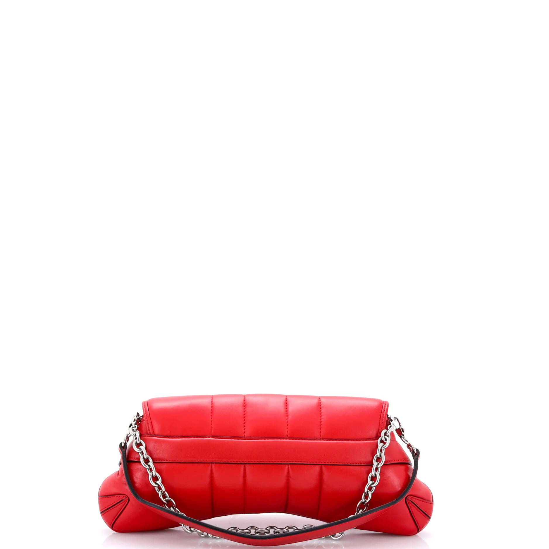 Horsebit Chain Shoulder Bag Vertical Quilted Leather Medium - Image 3