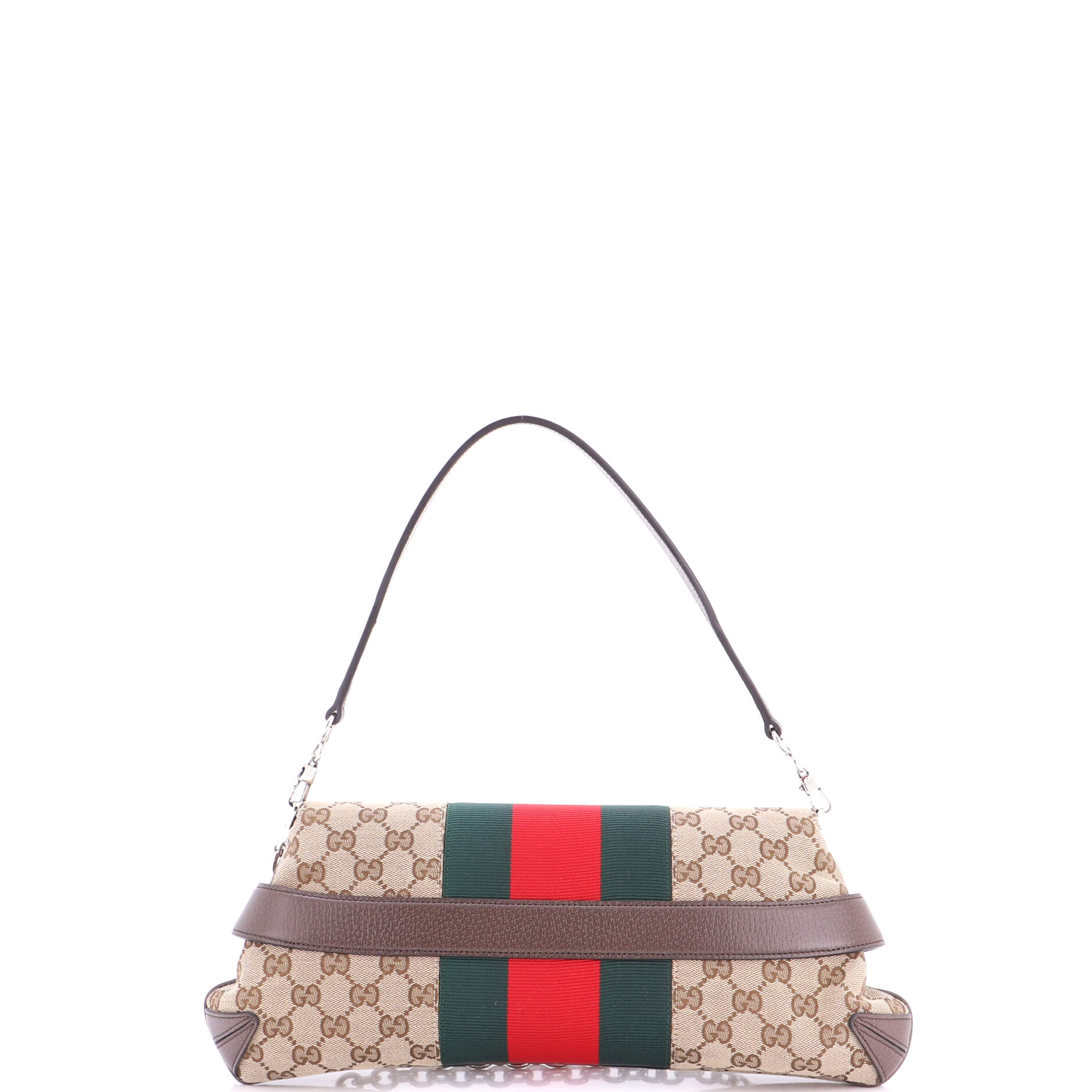 Horsebit NM Web Chain Clutch GG Canvas Medium - Image 3