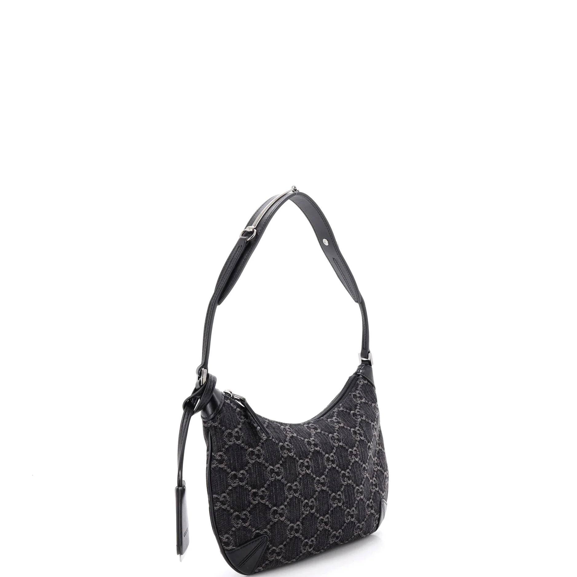 Horsebit Slim Shoulder Bag GG Denim with Leather Small - Image 2