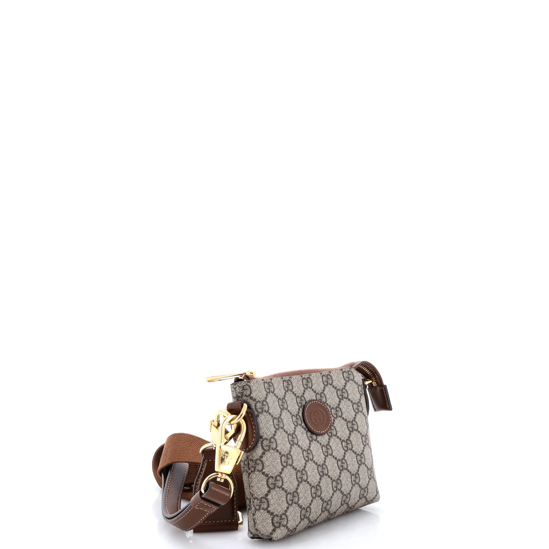 Interlocking G Patch Wristlet Messenger Bag GG Coated Canvas Mini - Image 2