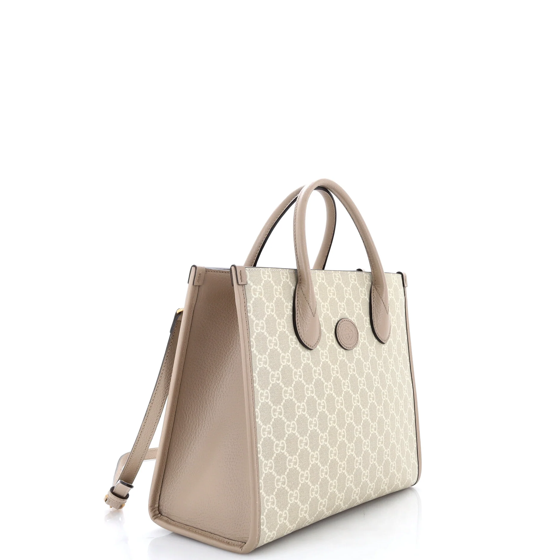 Interlocking G Tote GG Coated Canvas and Leather Small - Image 2