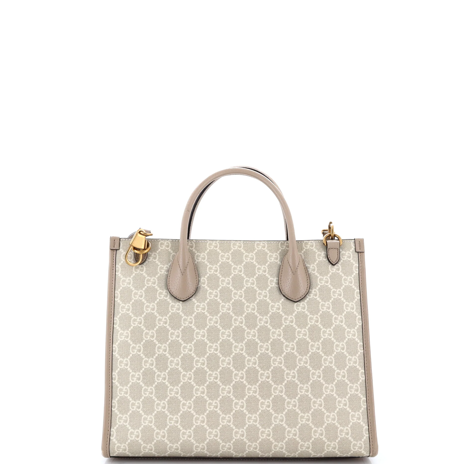 Interlocking G Tote GG Coated Canvas and Leather Small - Image 3