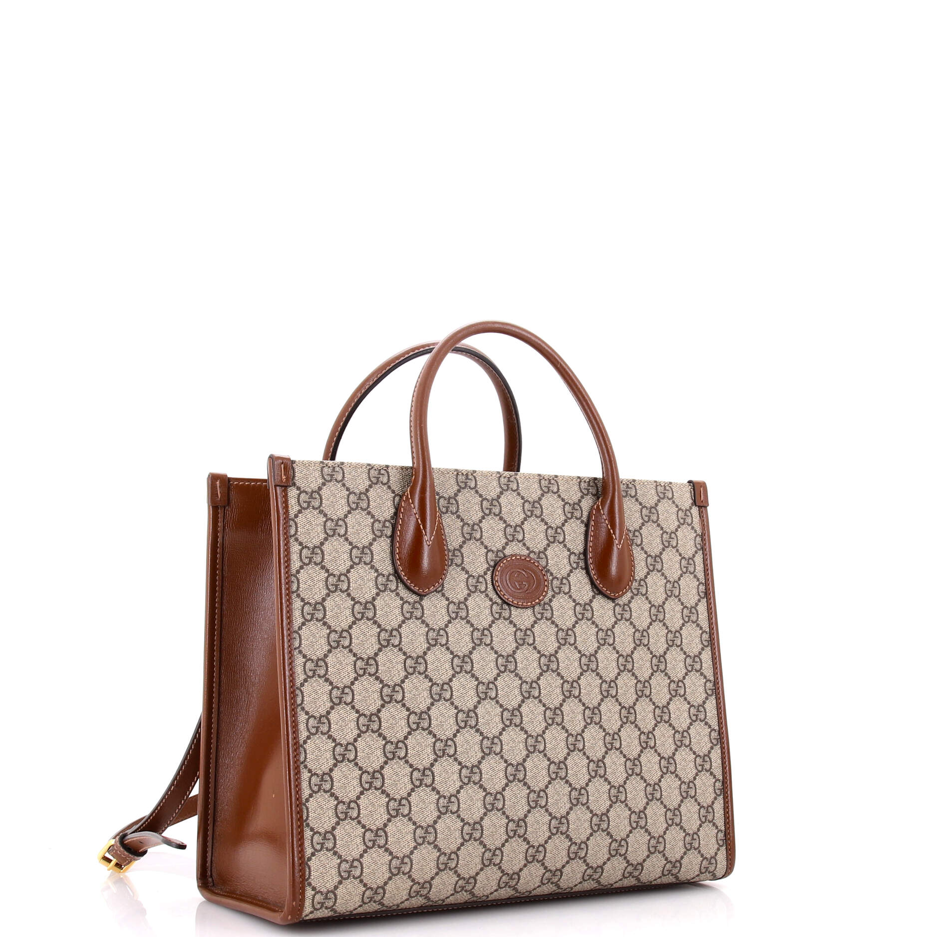 Interlocking G Tote GG Coated Canvas and Leather Small - Image 2