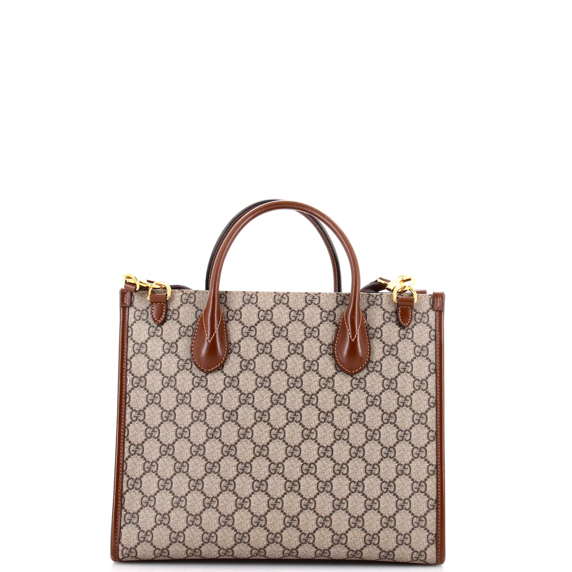 Interlocking G Tote GG Coated Canvas and Leather Small - Image 3
