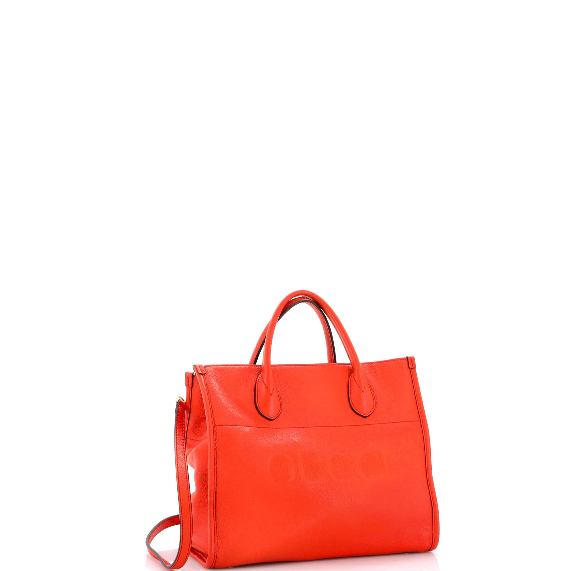 Logo Tote Embossed Leather Small - Image 2