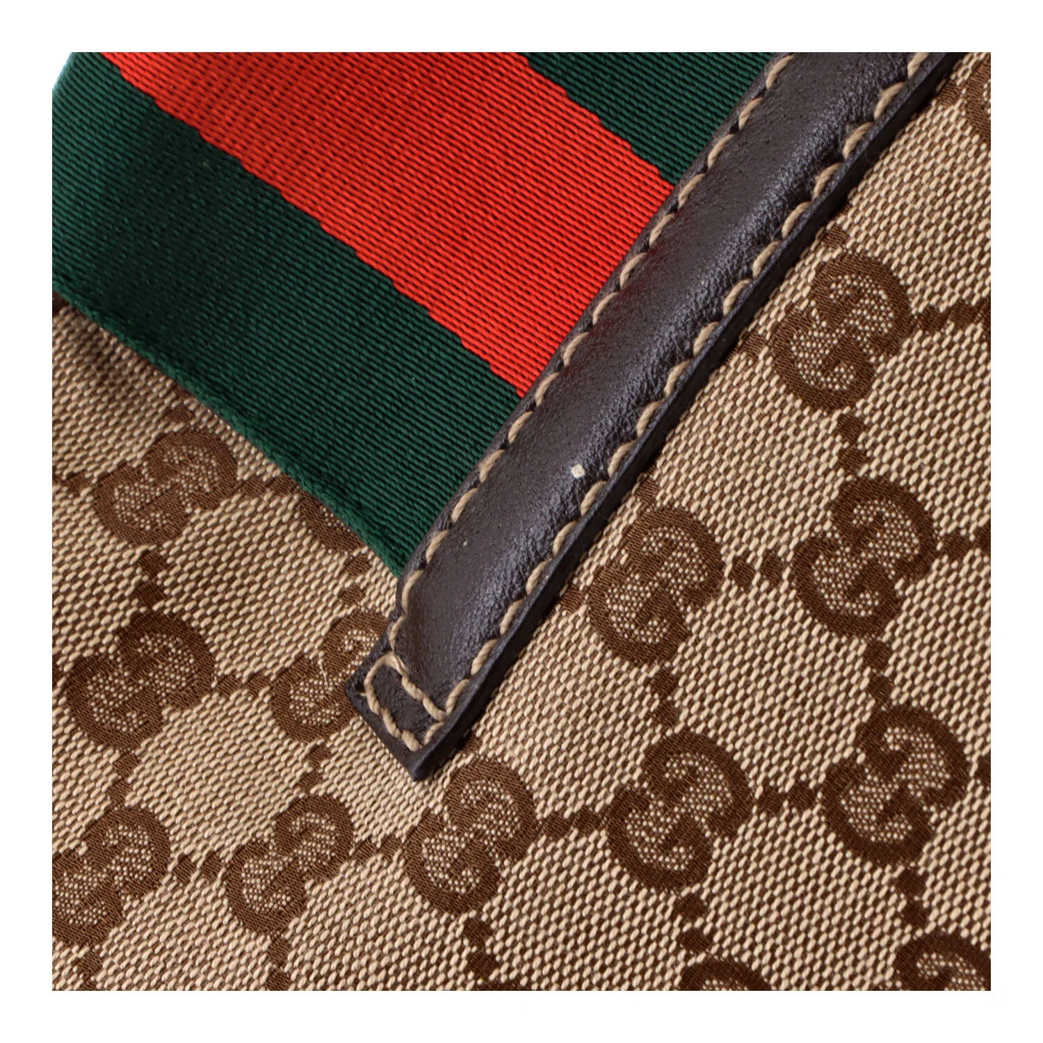 New Ladies Web Hobo GG Canvas Large - Image 6