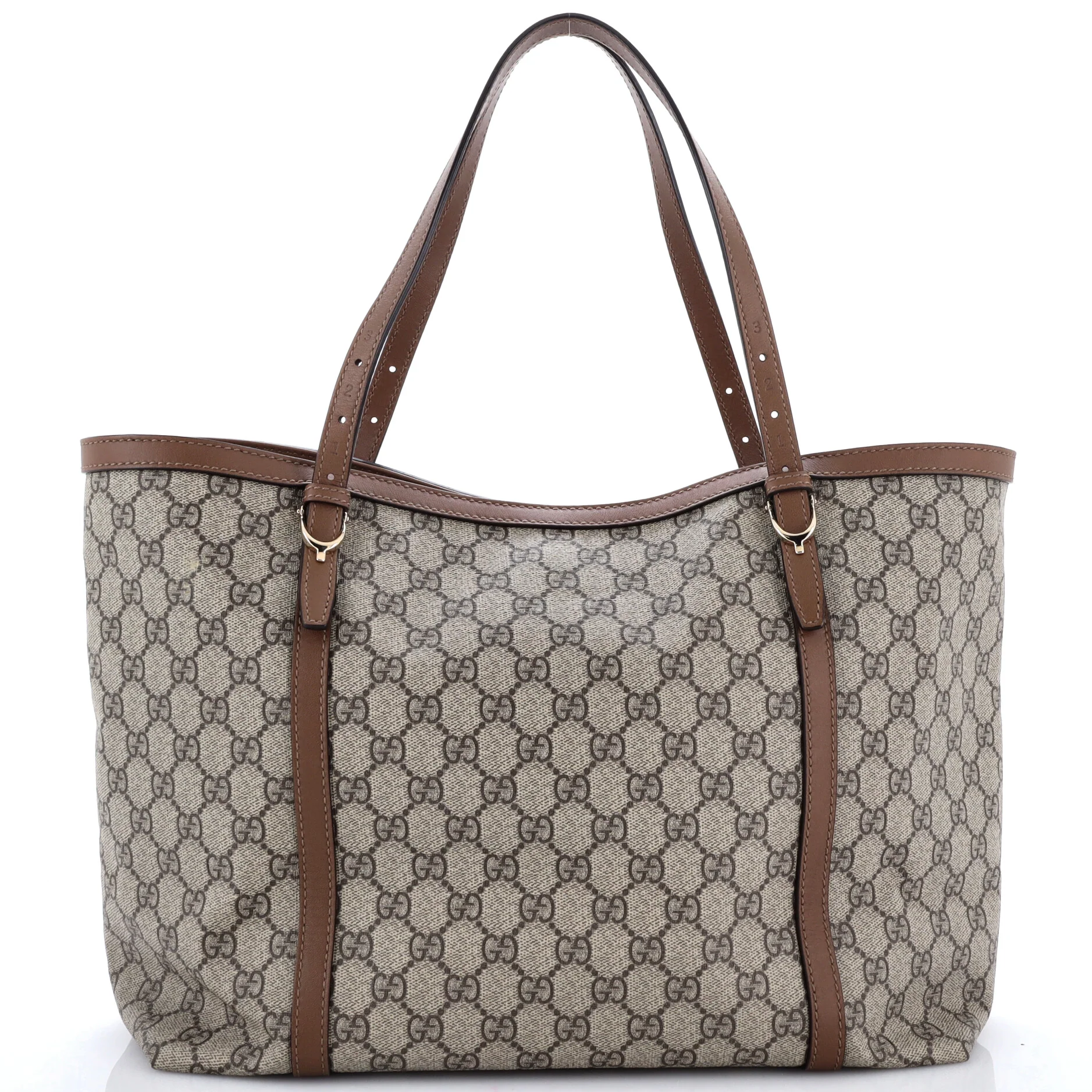 Nice Tote GG Coated Canvas with Leather Medium