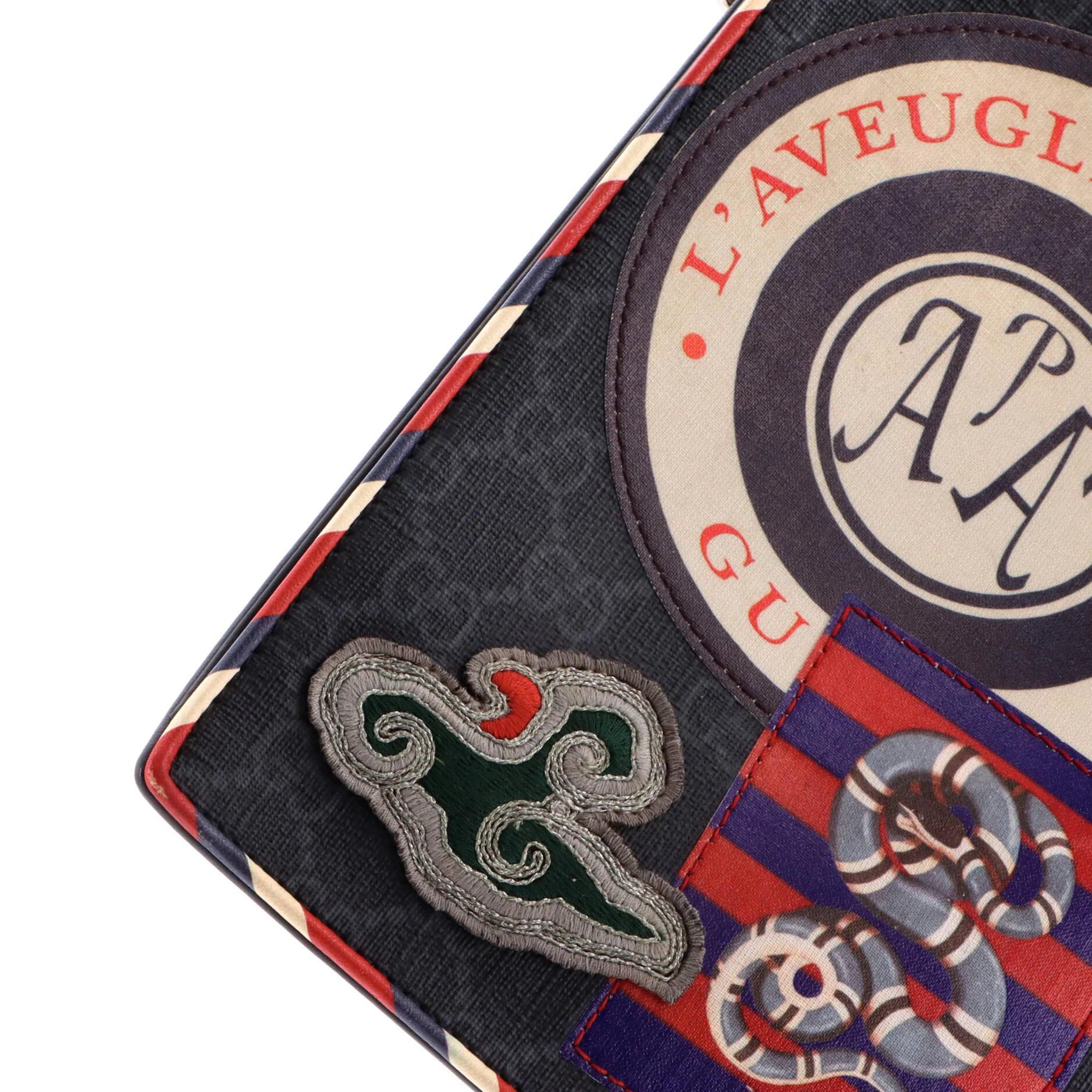 Night Courrier Pouch GG Coated Canvas with Applique - Image 6