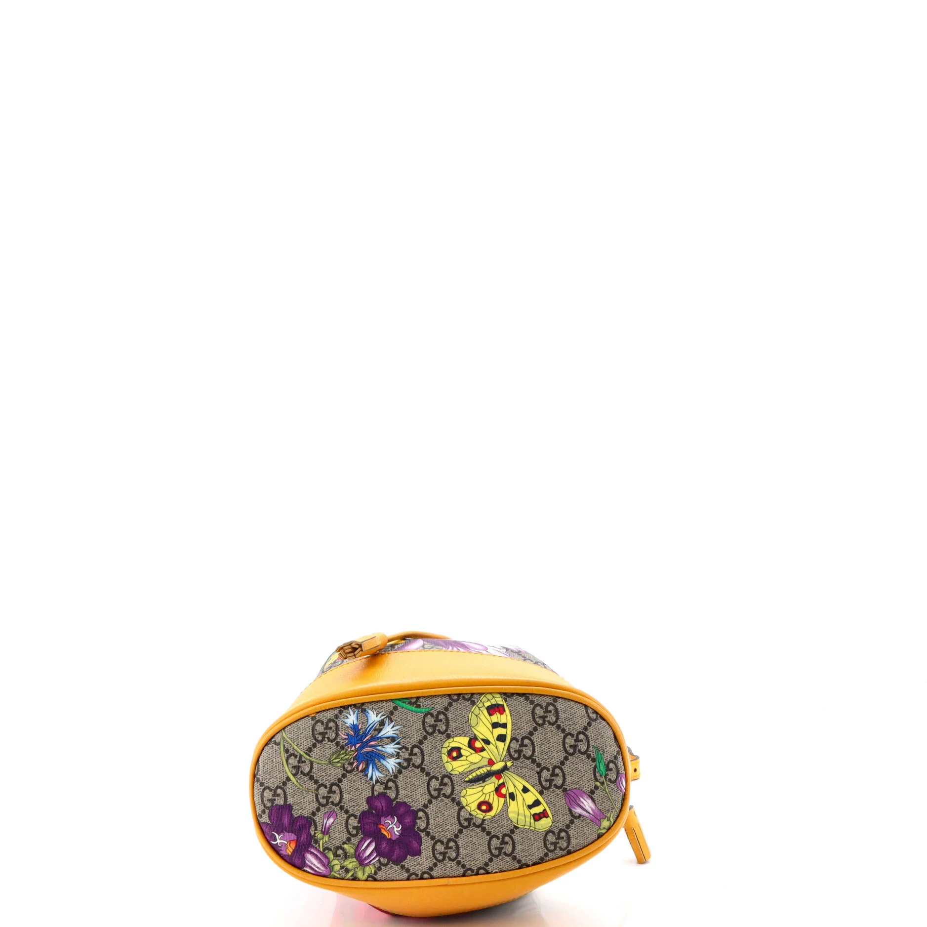 Ophidia Bucket Bag Flora GG Coated Canvas and Leather Small - Image 4