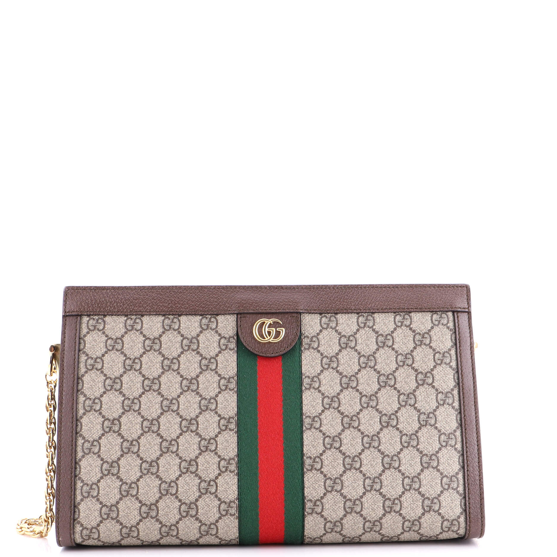 Ophidia Chain Shoulder Bag GG Coated Canvas Medium