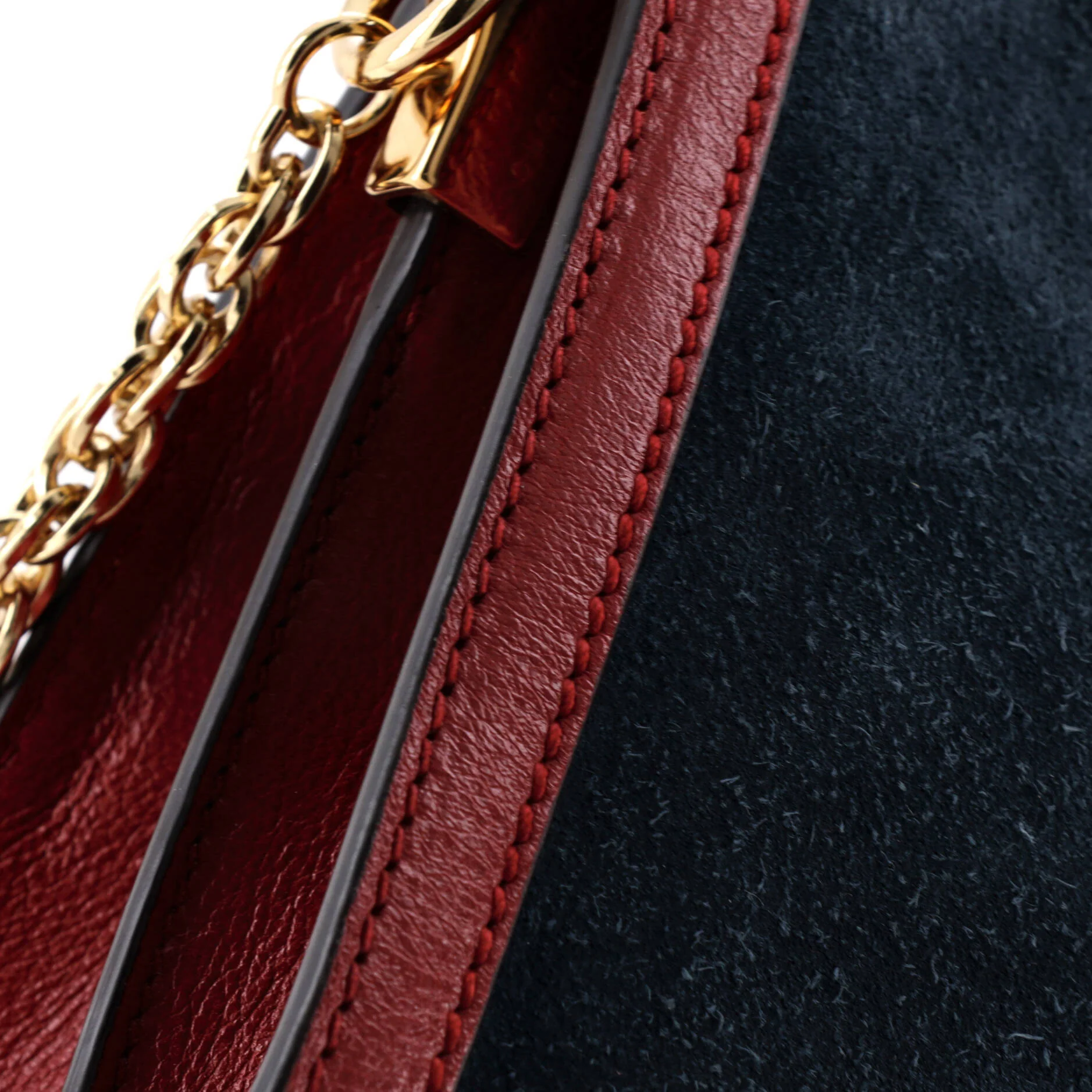 Ophidia Chain Shoulder Bag Suede Small - Image 6