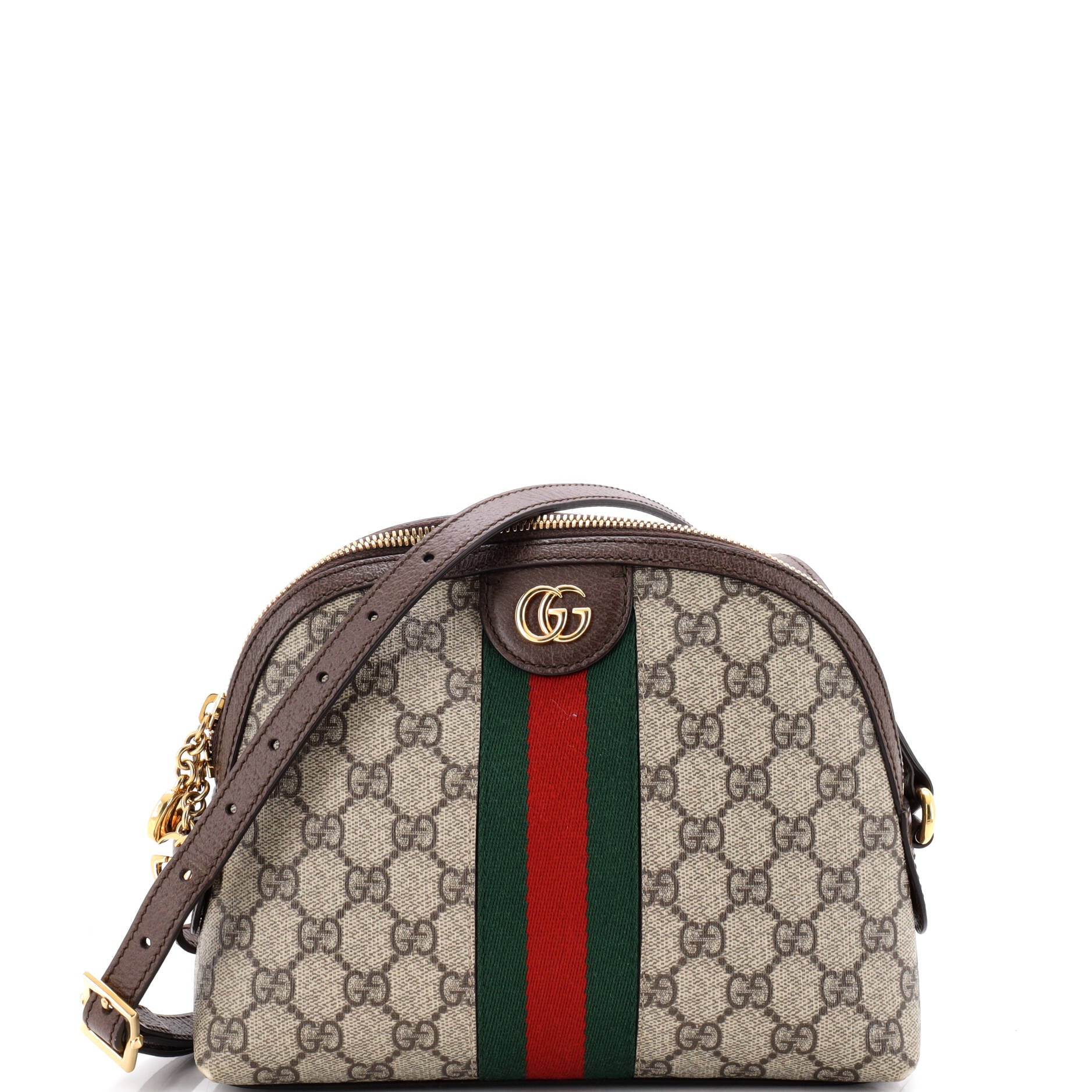 Ophidia Dome Shoulder Bag GG Coated Canvas Small