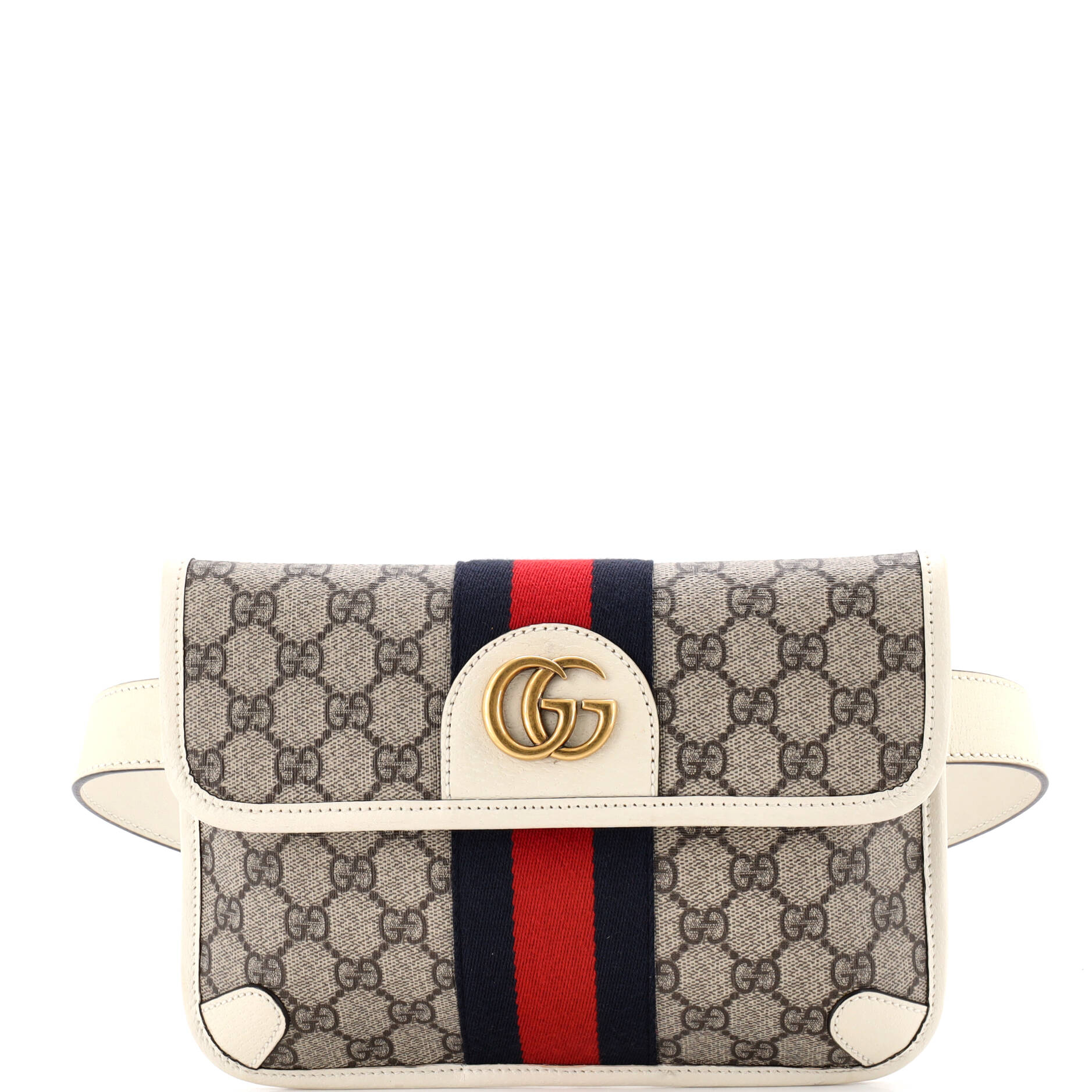Ophidia Flap Belt Bag GG Coated Canvas with Leather