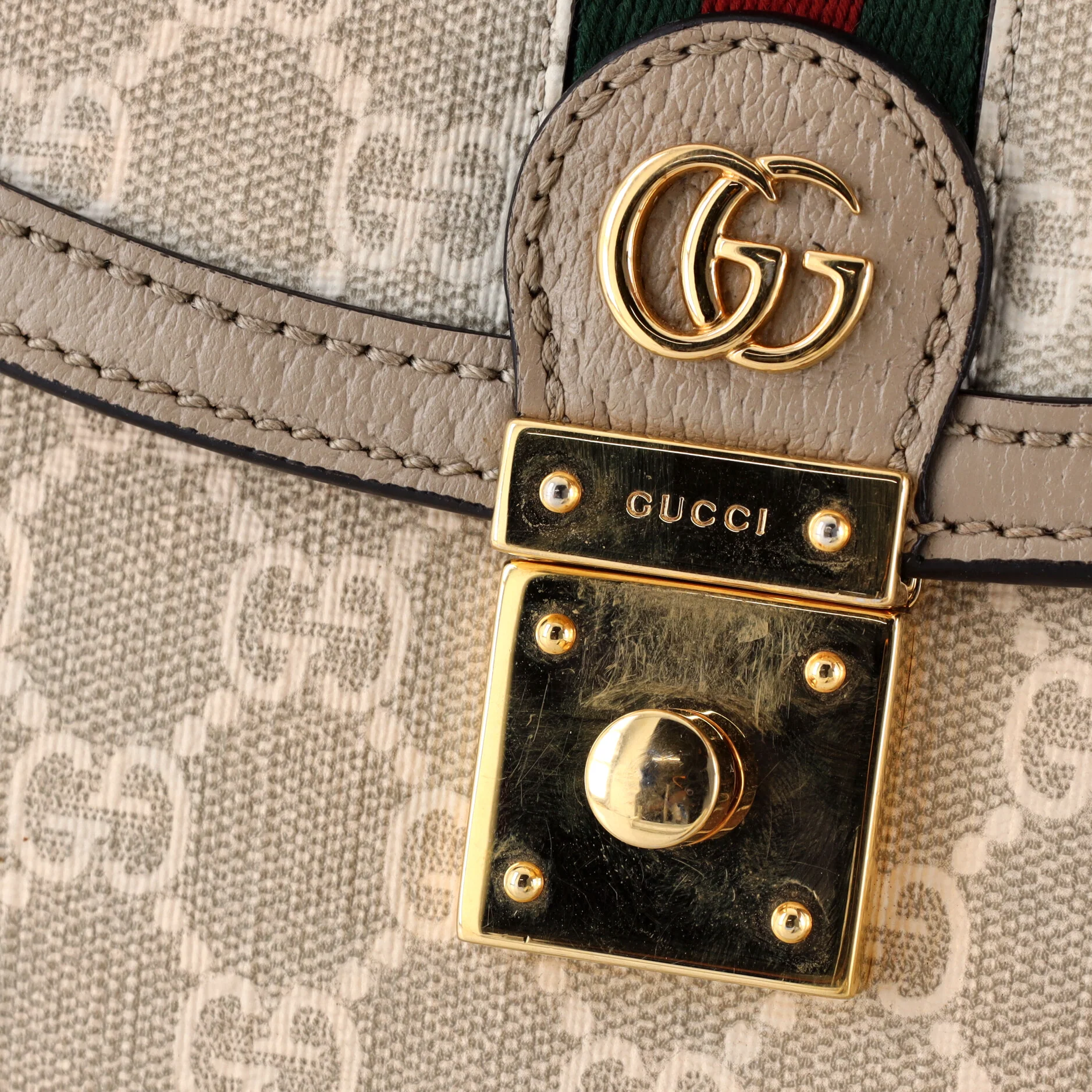 Ophidia Flap Top Handle Bag GG Coated Canvas Small - Image 6