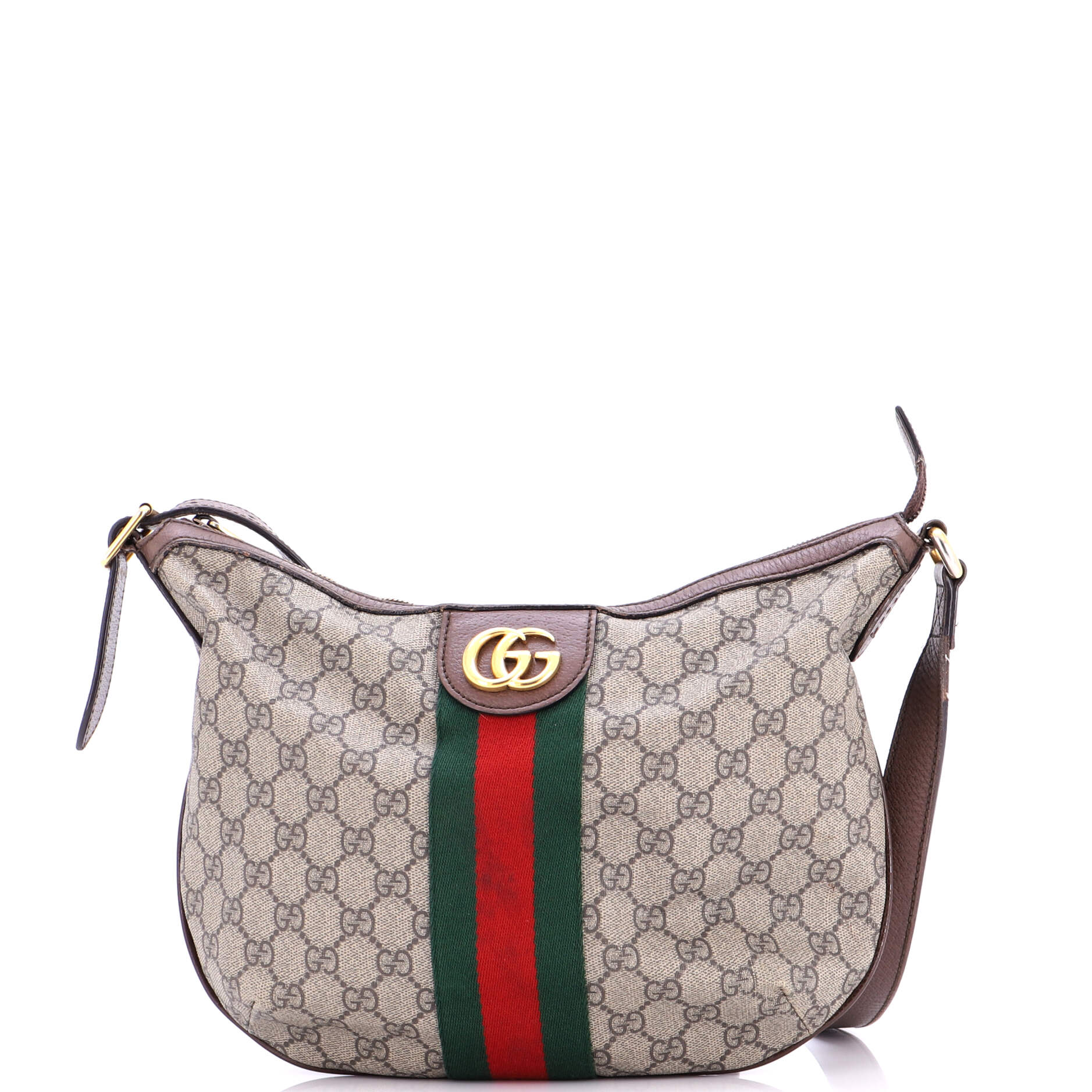 Ophidia Half Moon Hobo GG Coated Canvas Small