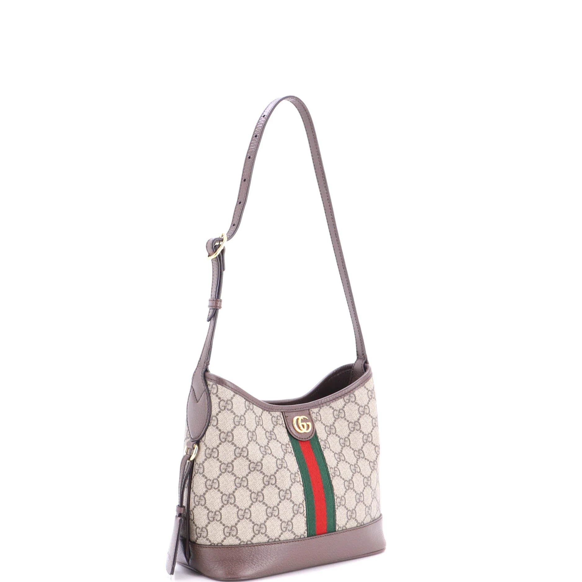 Ophidia Open Bucket Bag GG Coated Canvas with Leather Small - Image 2