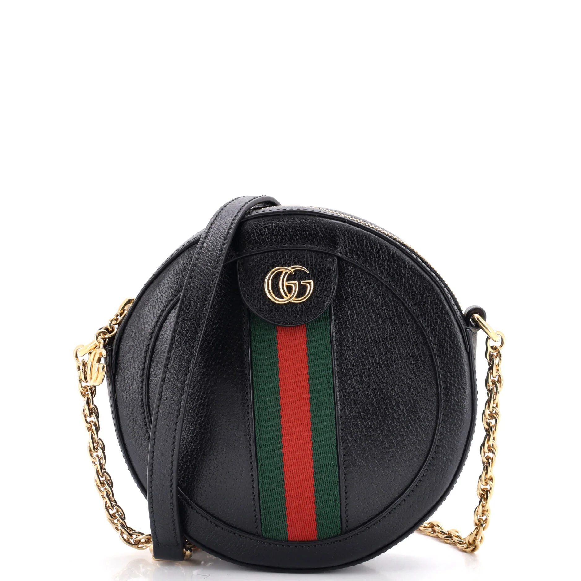Ophidia Round Shoulder Bag Leather Mini