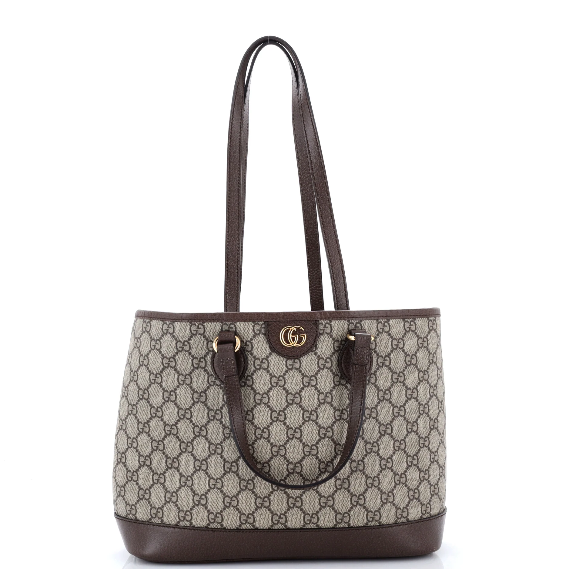 Ophidia Top Handle Shopping Tote GG Coated Canvas and Leather Small
