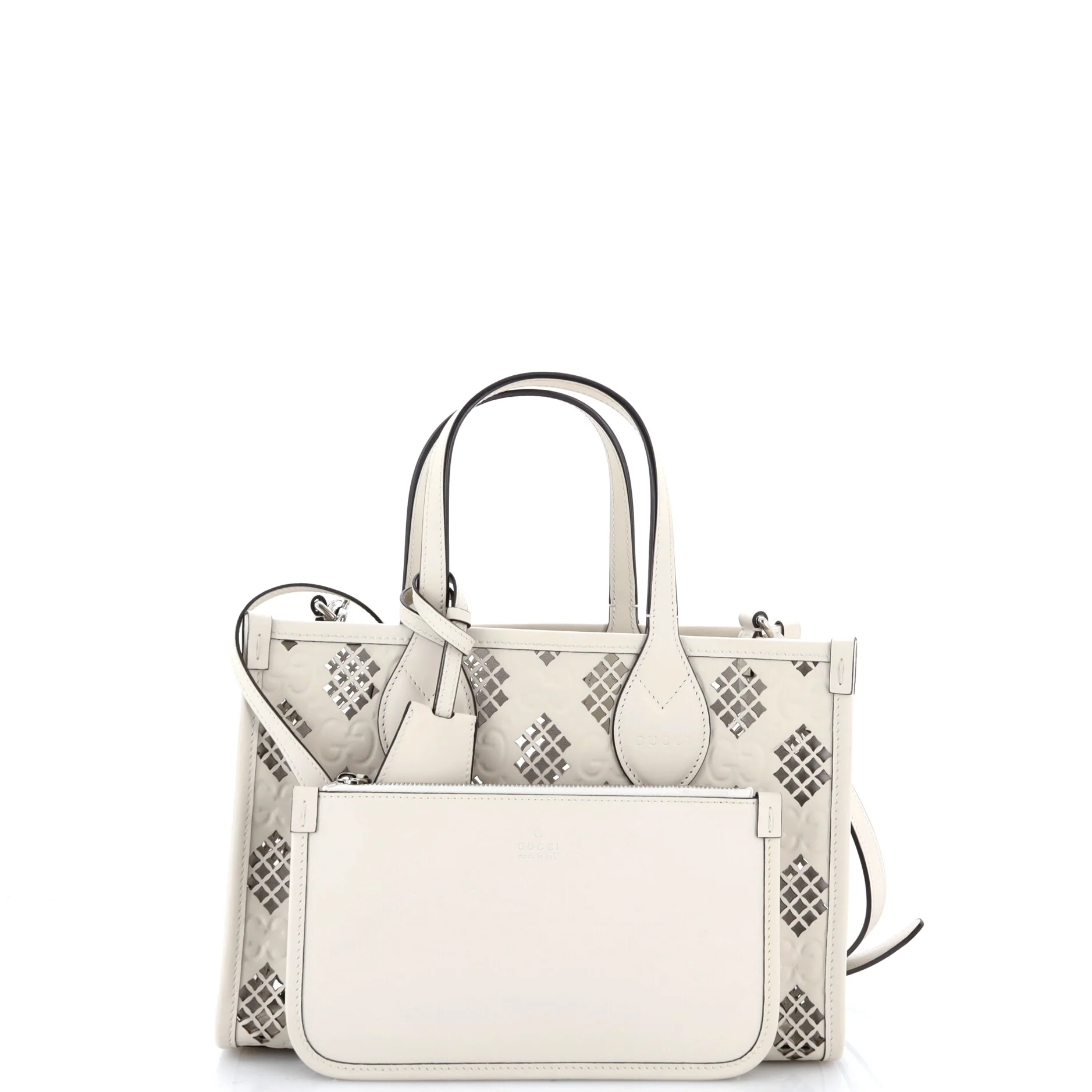 Ophidia Tote GG Debossed Laser Cut Leather Small - Image 2