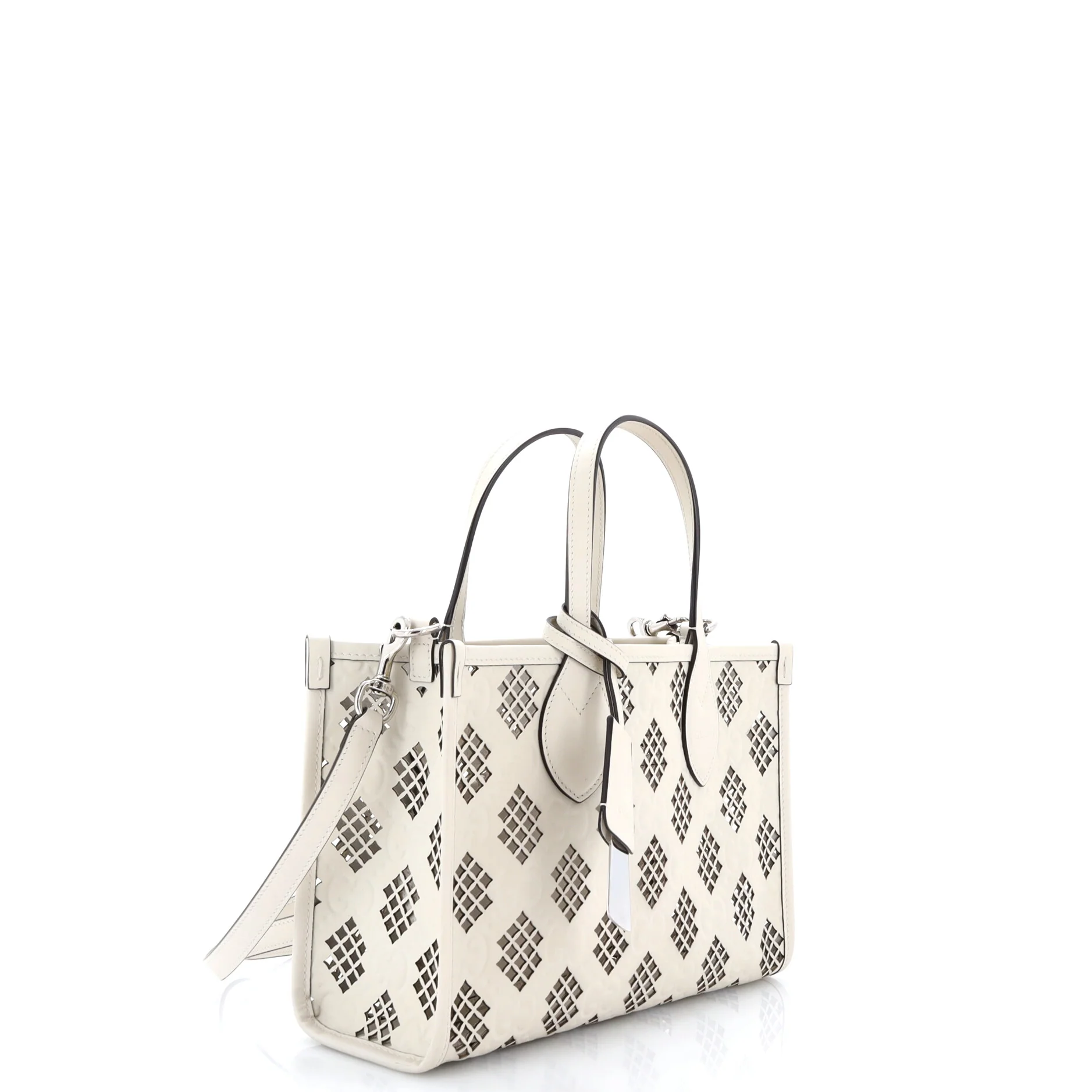 Ophidia Tote GG Debossed Laser Cut Leather Small - Image 3