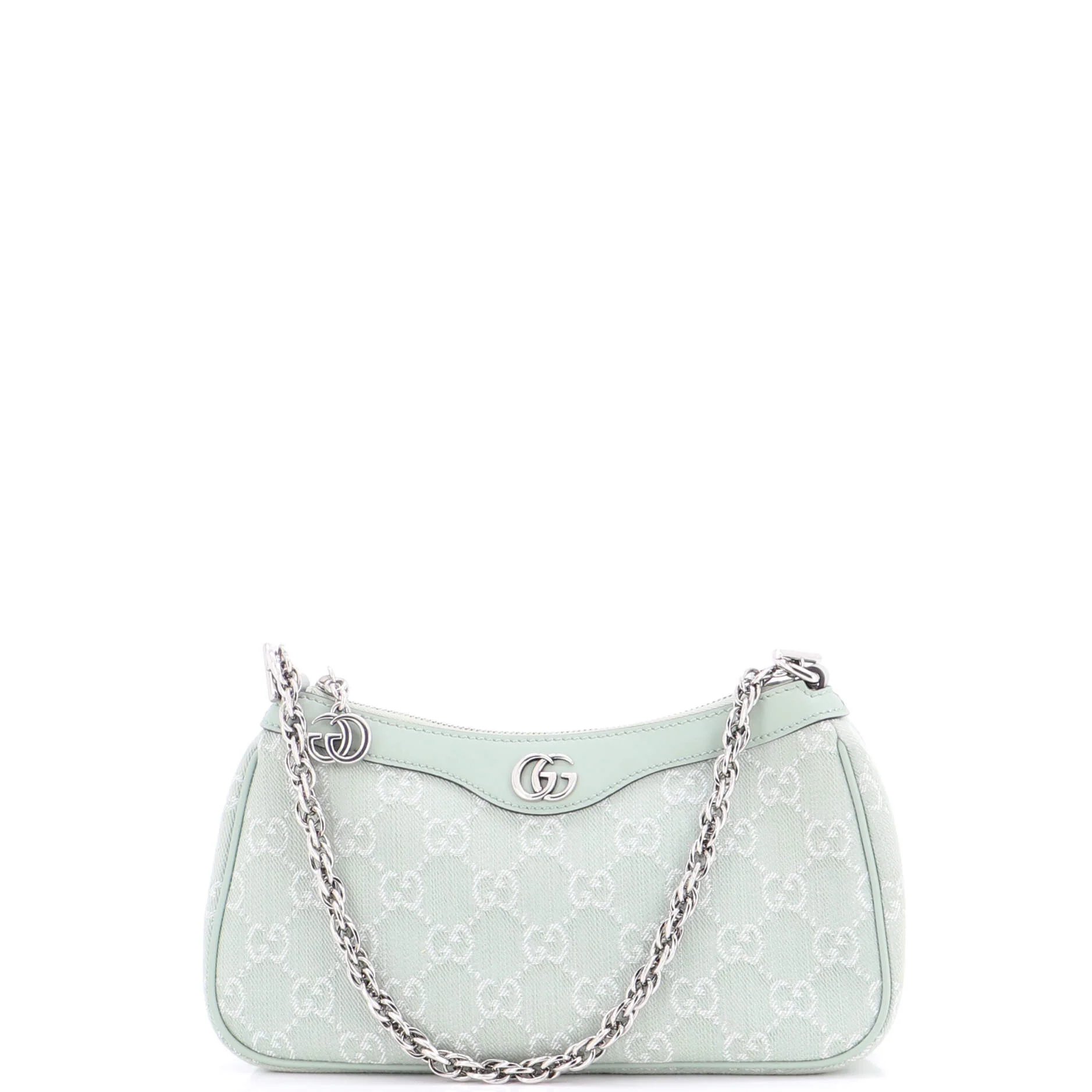 Ophidia Zip Pochette Shoulder Bag GG Denim Small - Image 2