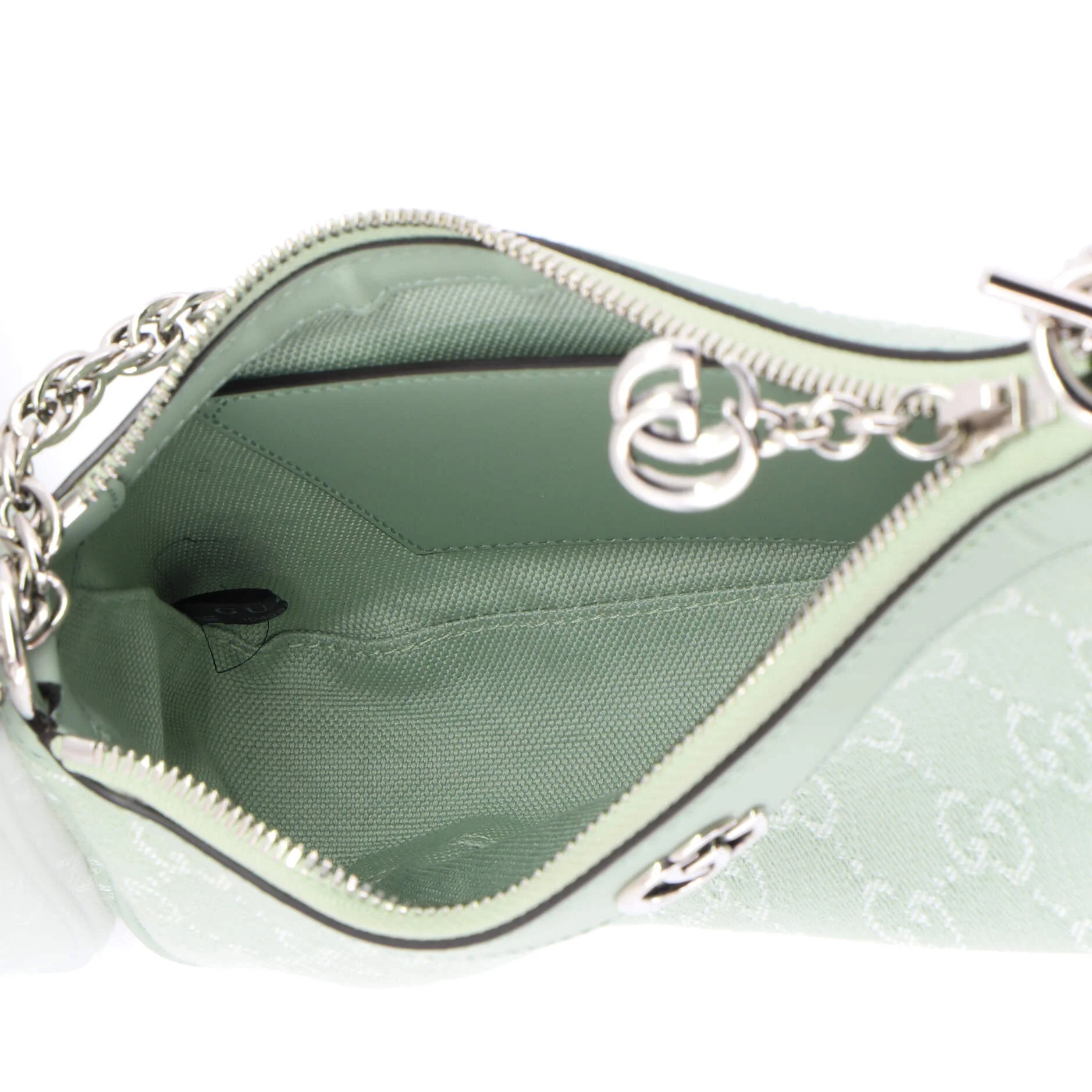 Ophidia Zip Pochette Shoulder Bag GG Denim Small - Image 7