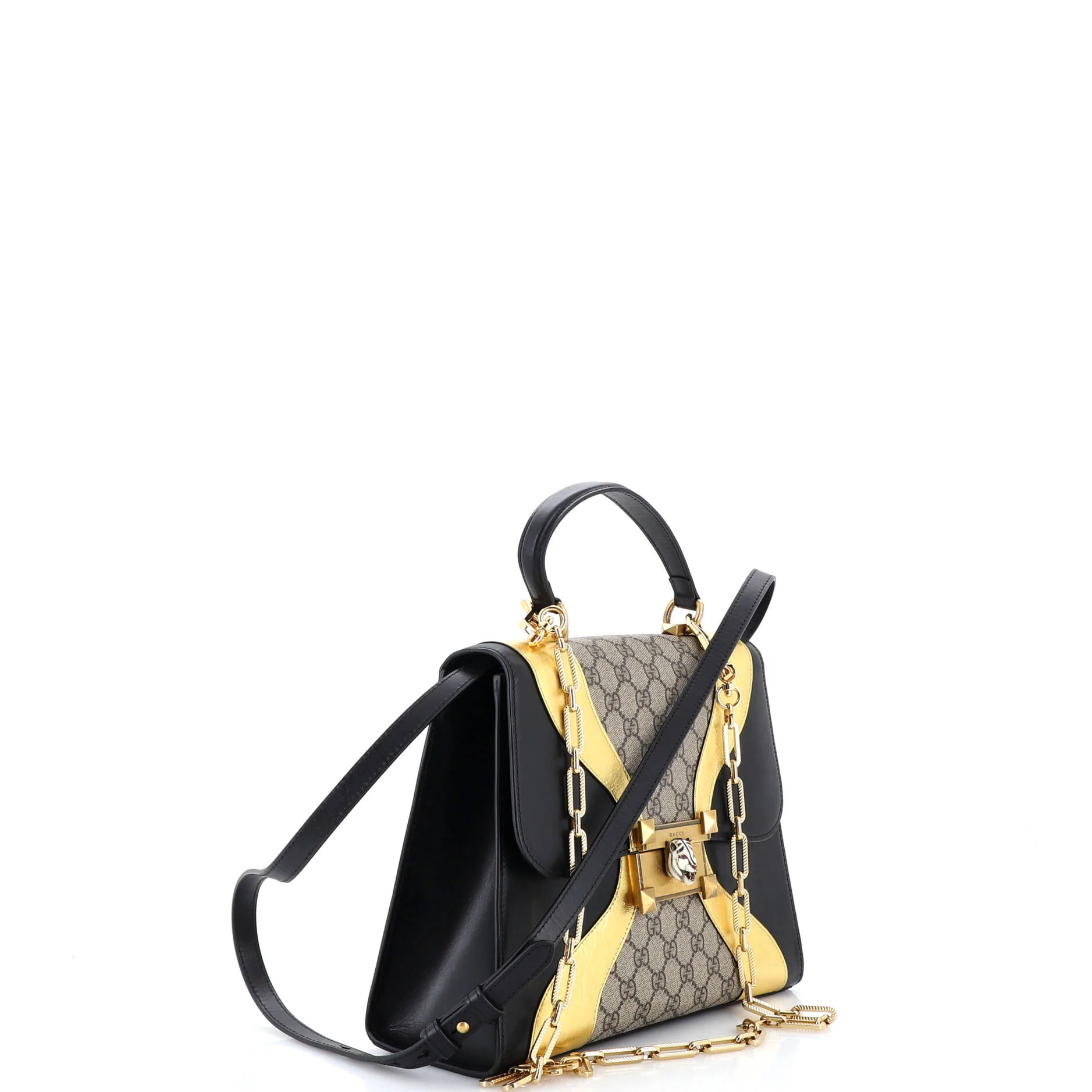 Osiride Top Handle Bag GG Coated Canvas and Leather Medium - Image 2