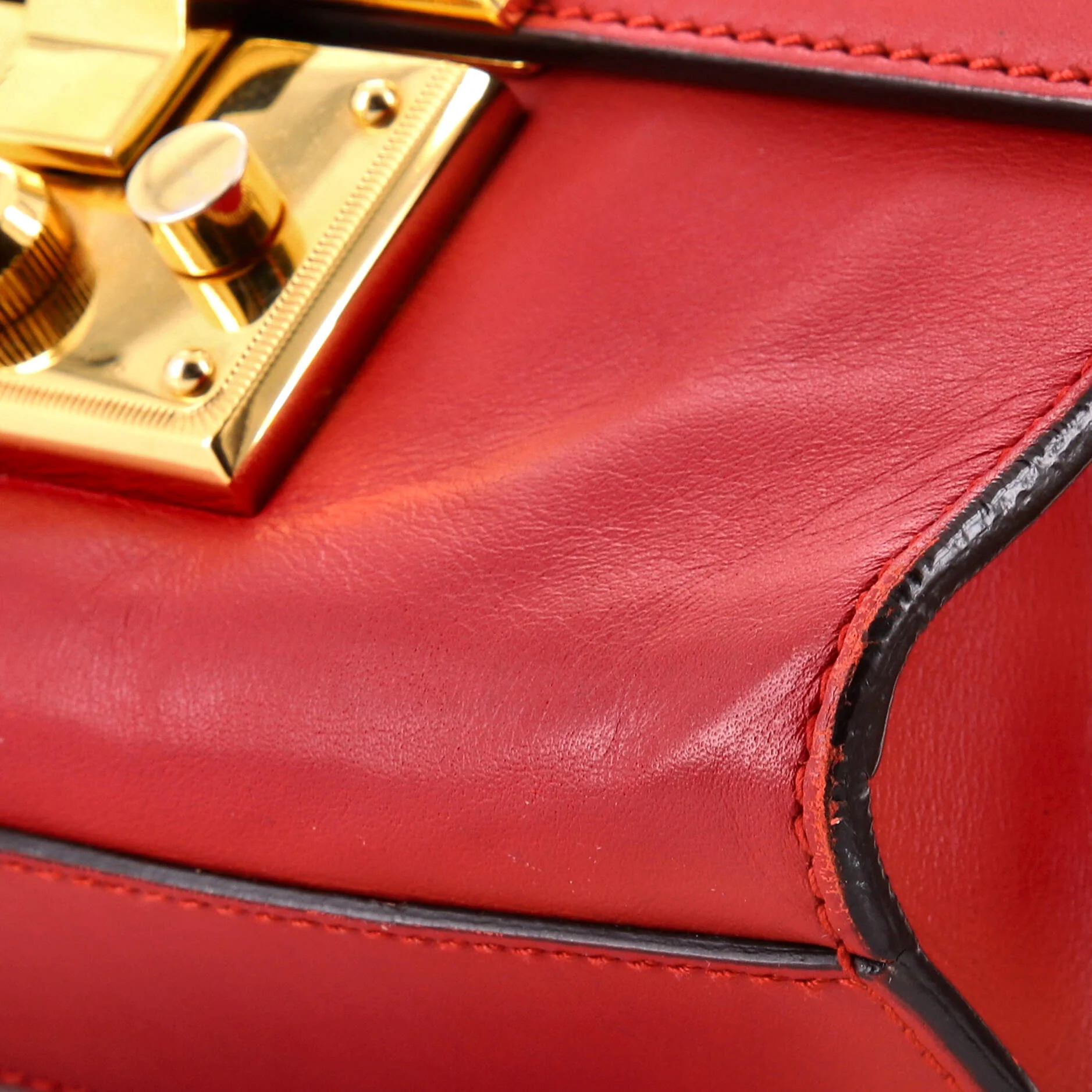 Padlock Shoulder Bag Leather Small - Image 6