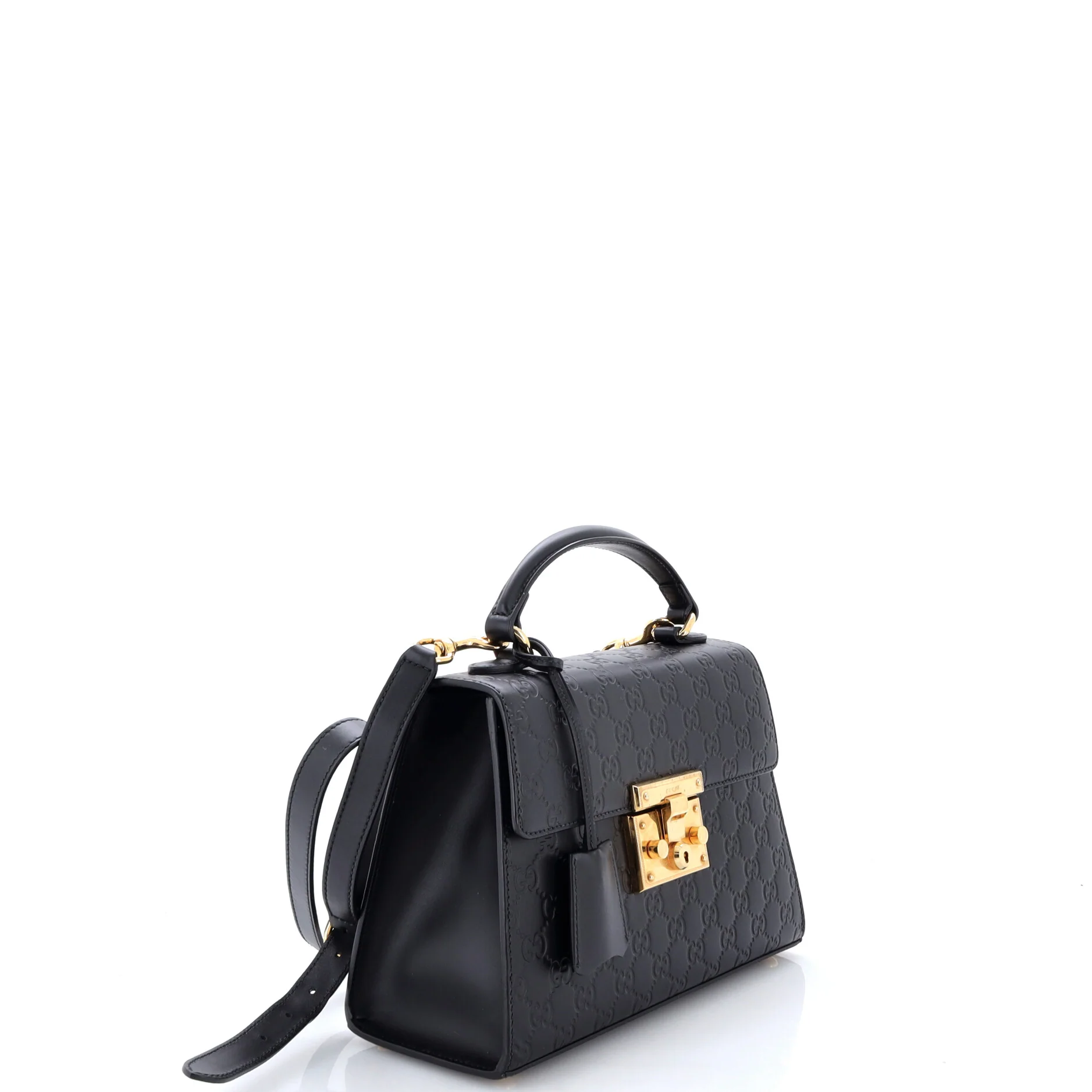 Padlock Top Handle Bag Guccissima Leather Small - Image 2