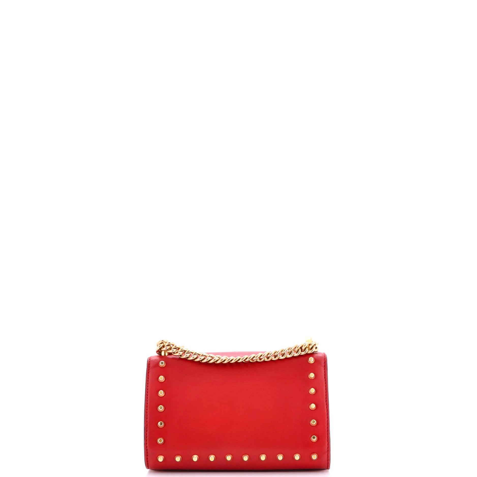 Pearly Padlock Shoulder Bag Studded Leather Small - Image 3