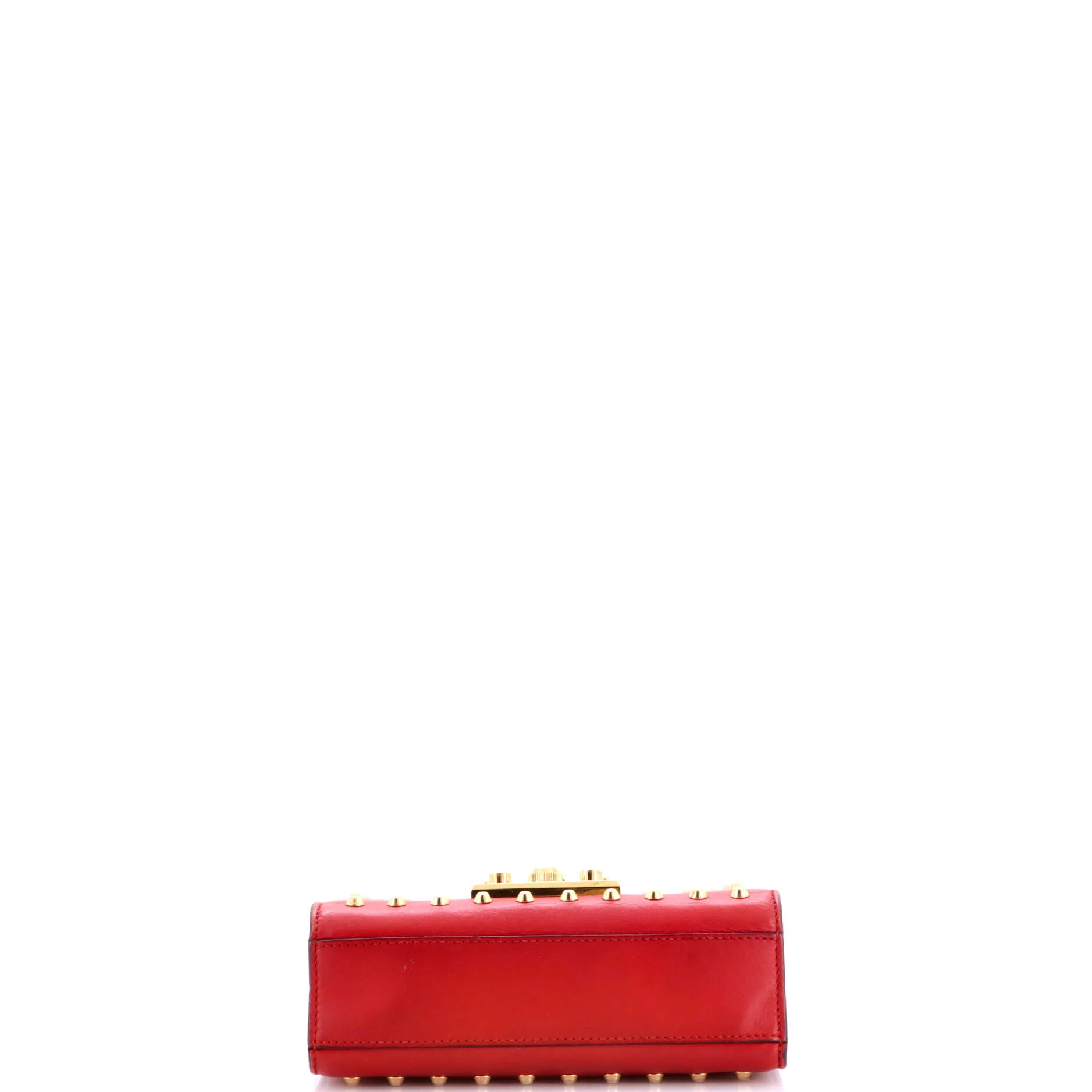 Pearly Padlock Shoulder Bag Studded Leather Small - Image 4