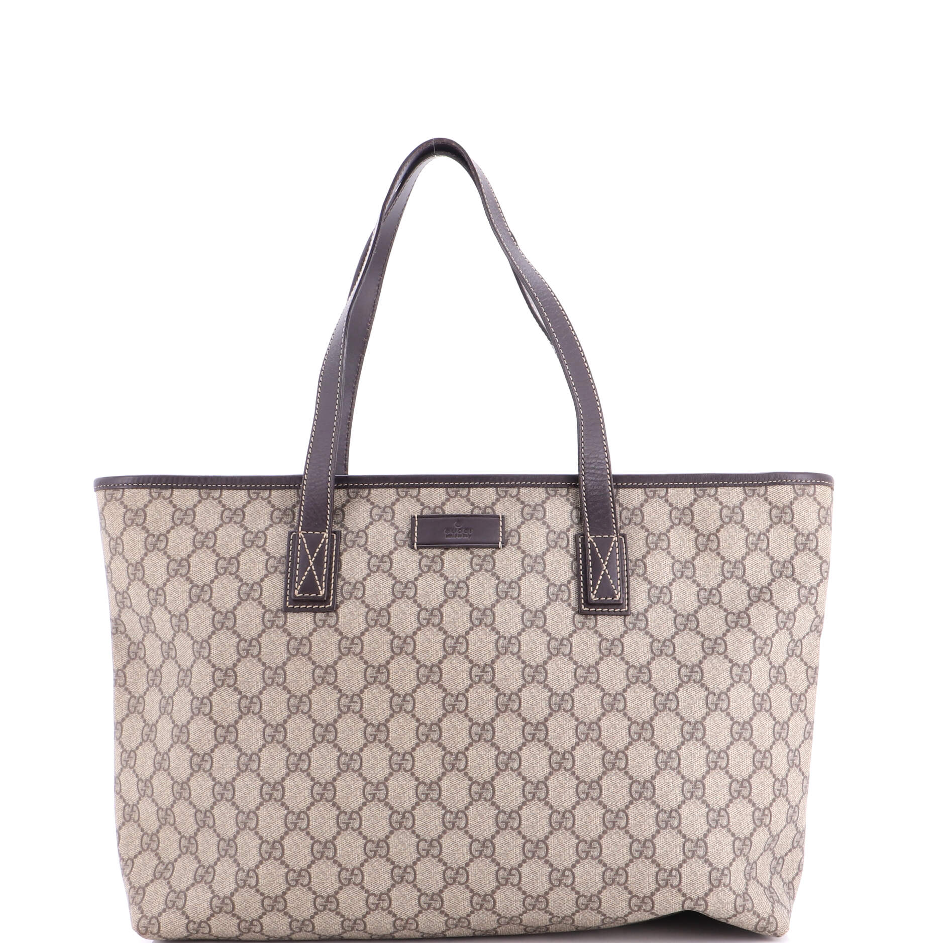 Plus Tote GG Coated Canvas with Leather Medium