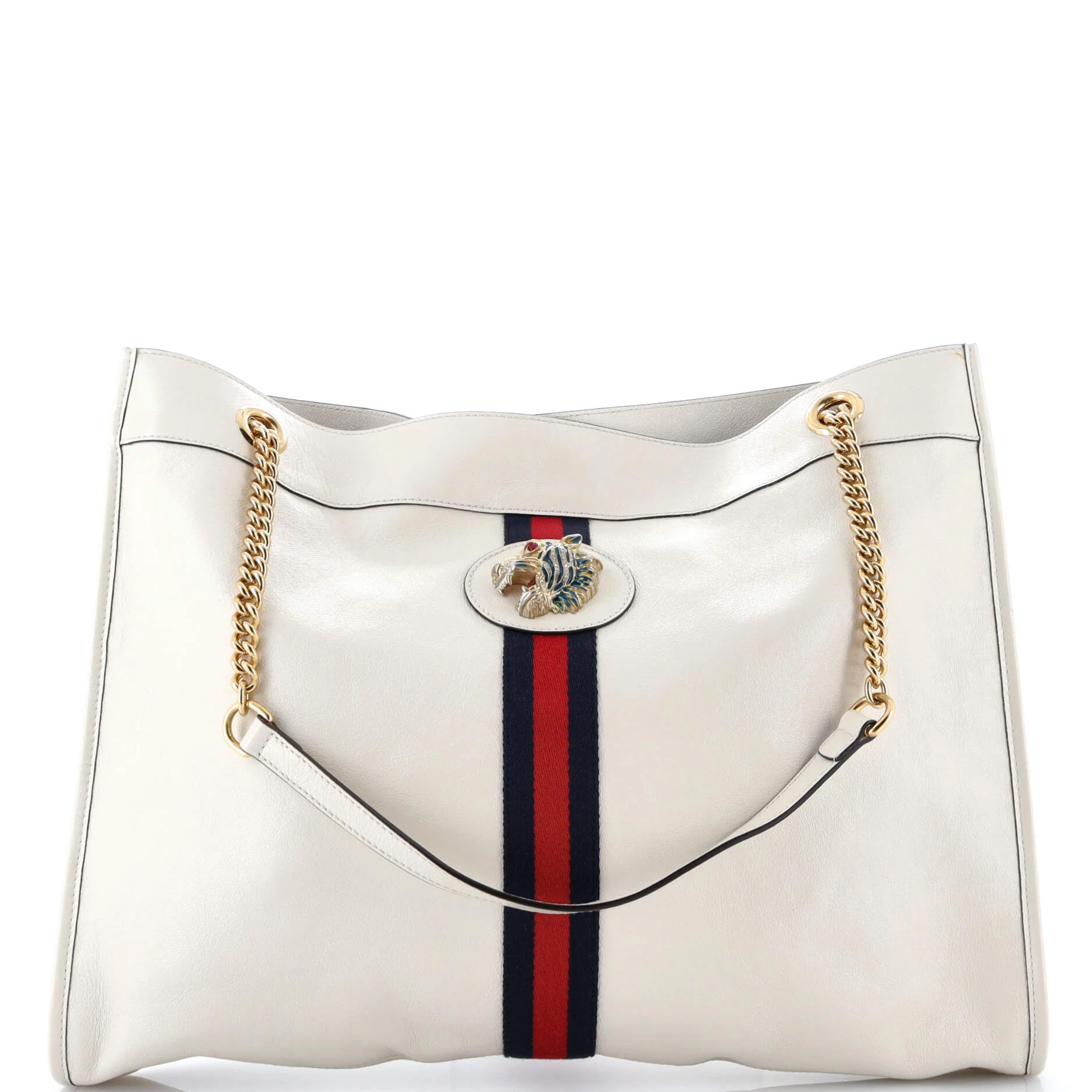 Rajah Chain Tote Leather Large