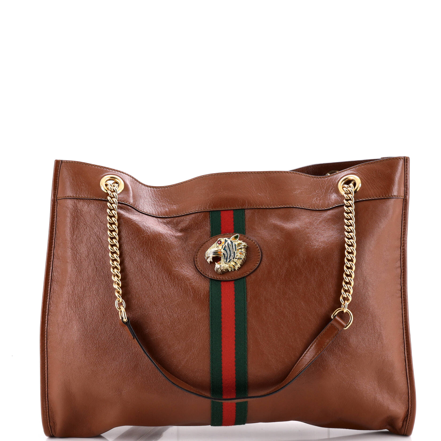 Rajah Chain Tote Leather Large
