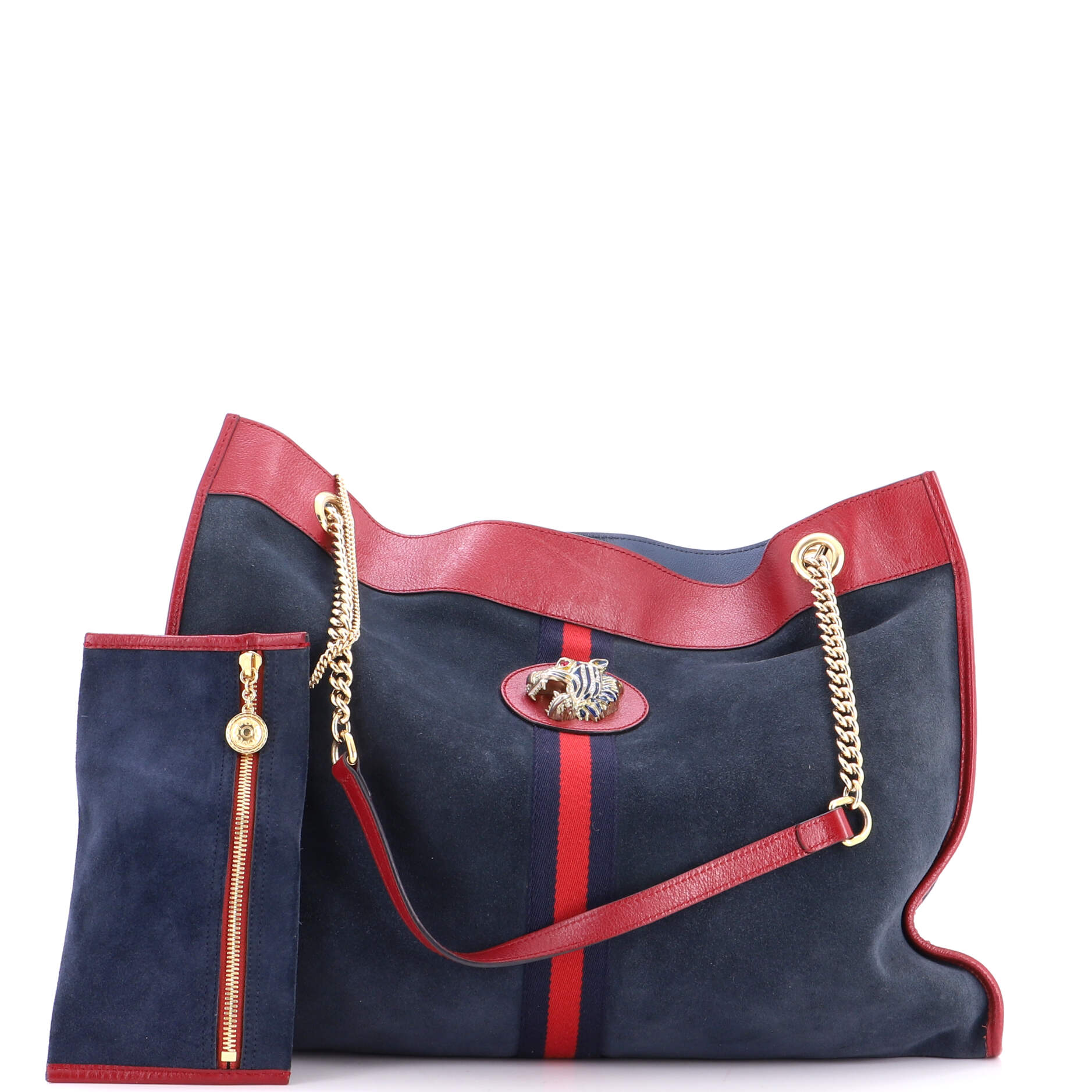 Rajah Chain Tote Suede Large - Image 2