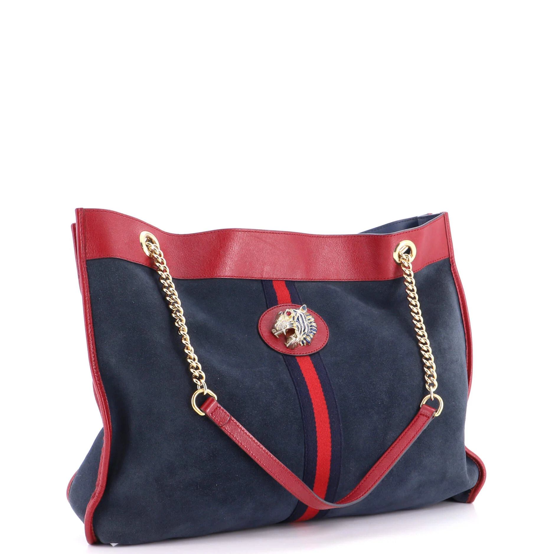 Rajah Chain Tote Suede Large - Image 3