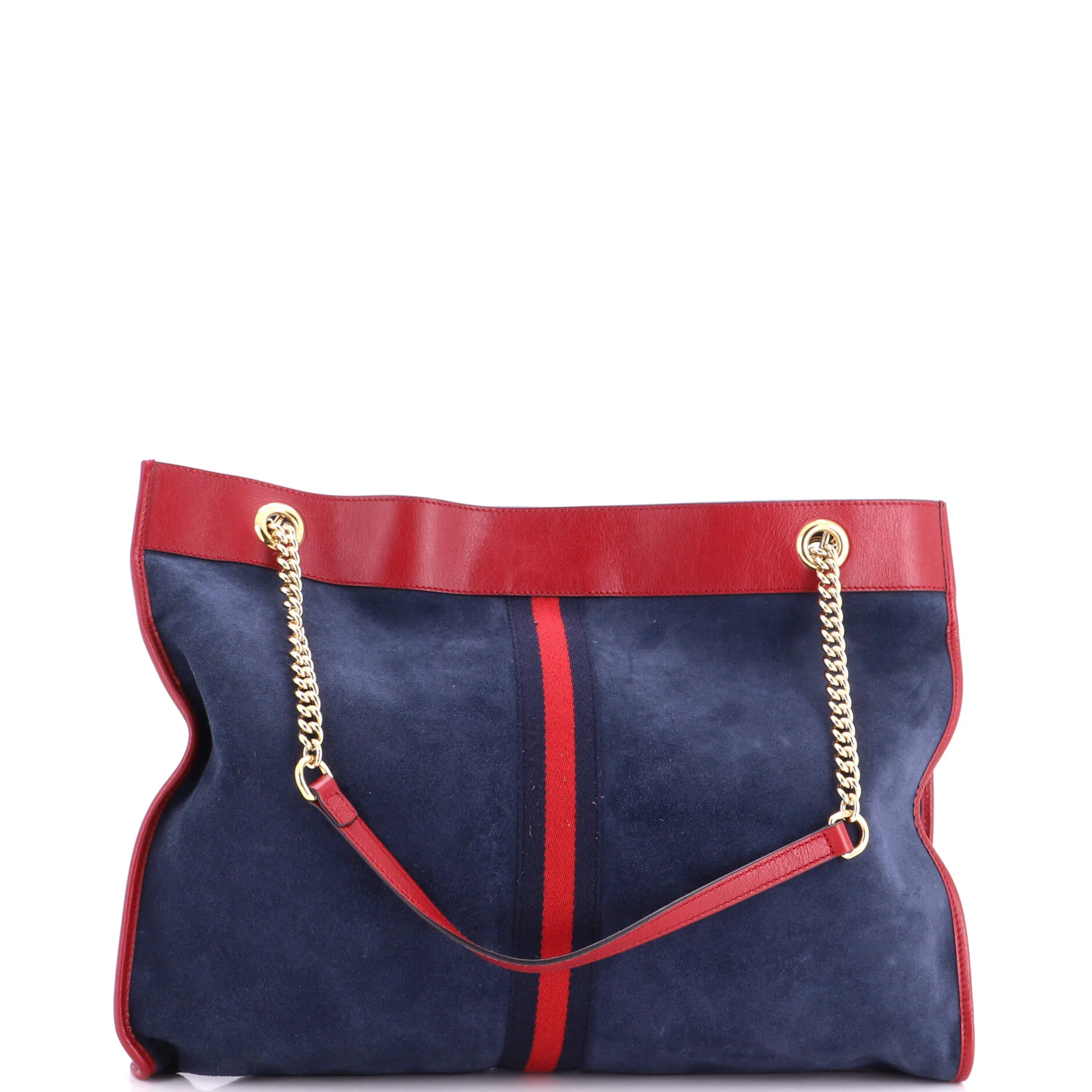 Rajah Chain Tote Suede with Applique Large - Image 4