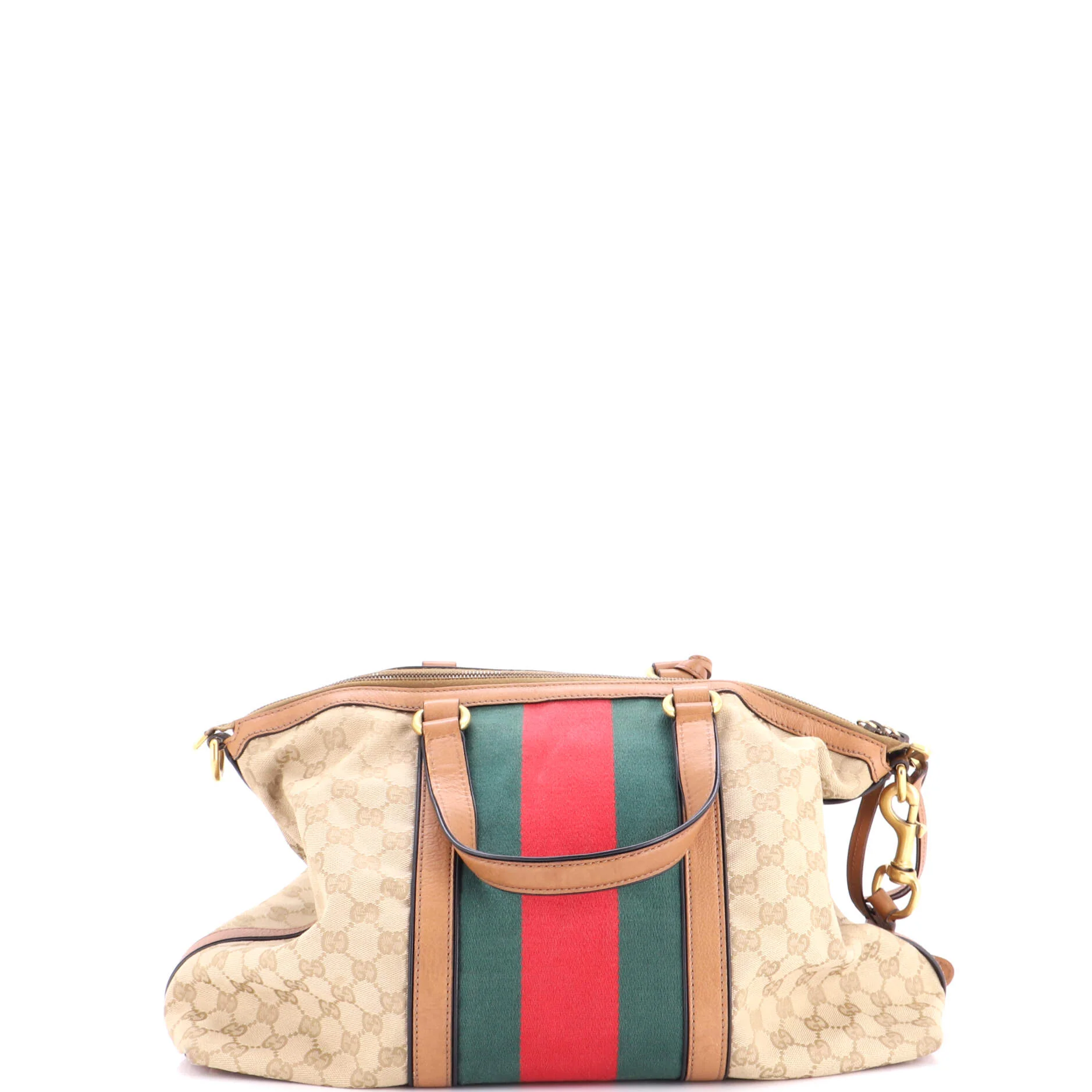 Rania Convertible Top Handle Bag Web GG Canvas Medium - Image 3